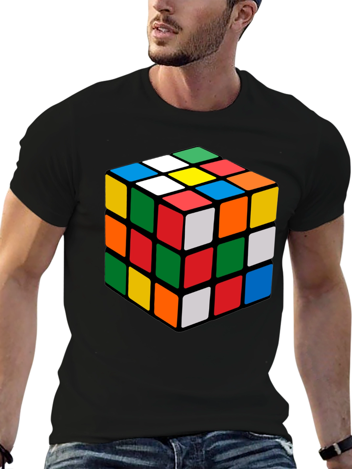 Rubiks Cube Graphic Tee - Classic Puzzle Design
