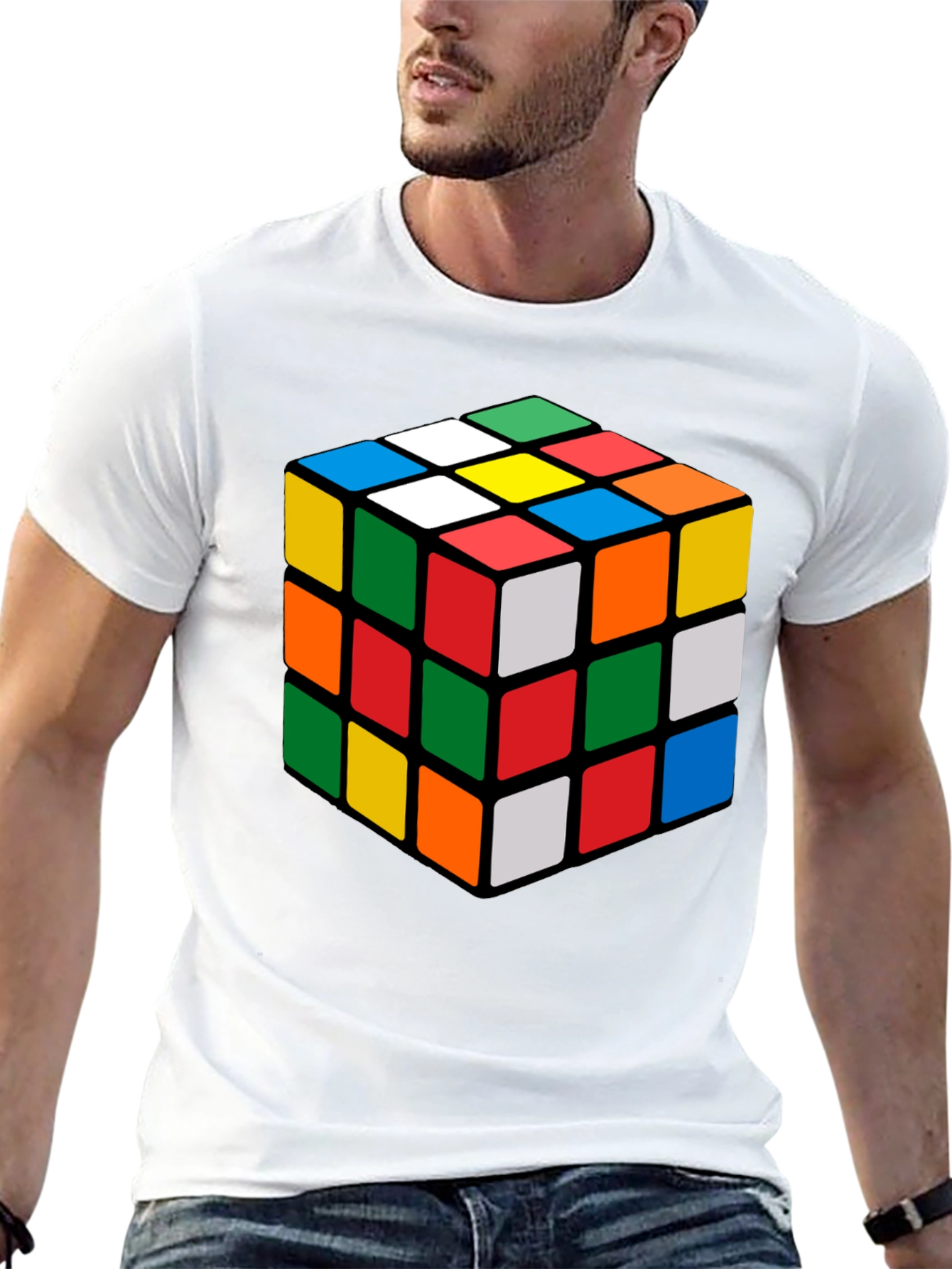 Rubiks Cube Graphic Tee - Classic Puzzle Design