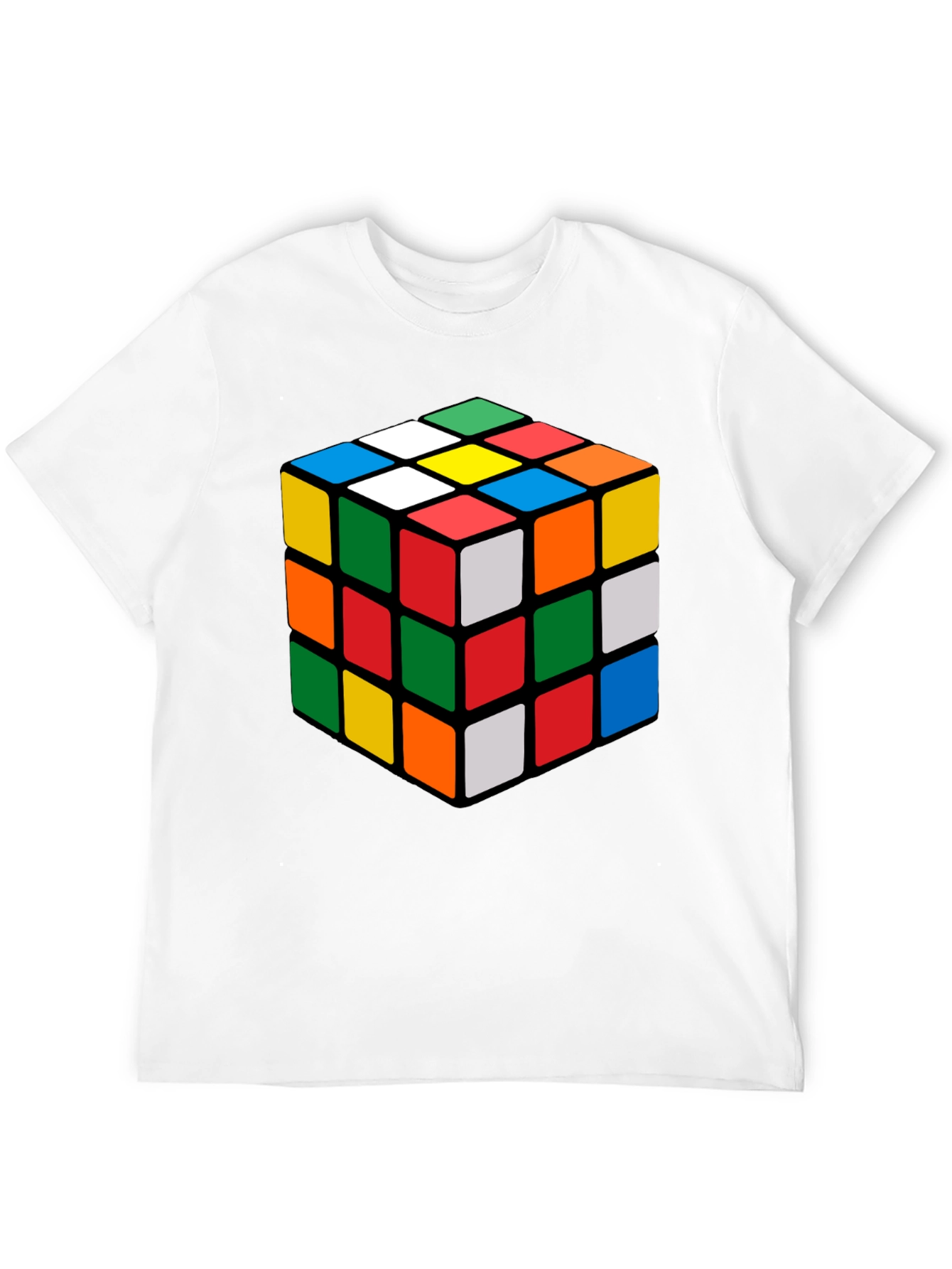 Rubiks Cube Graphic Tee - Classic Puzzle Design