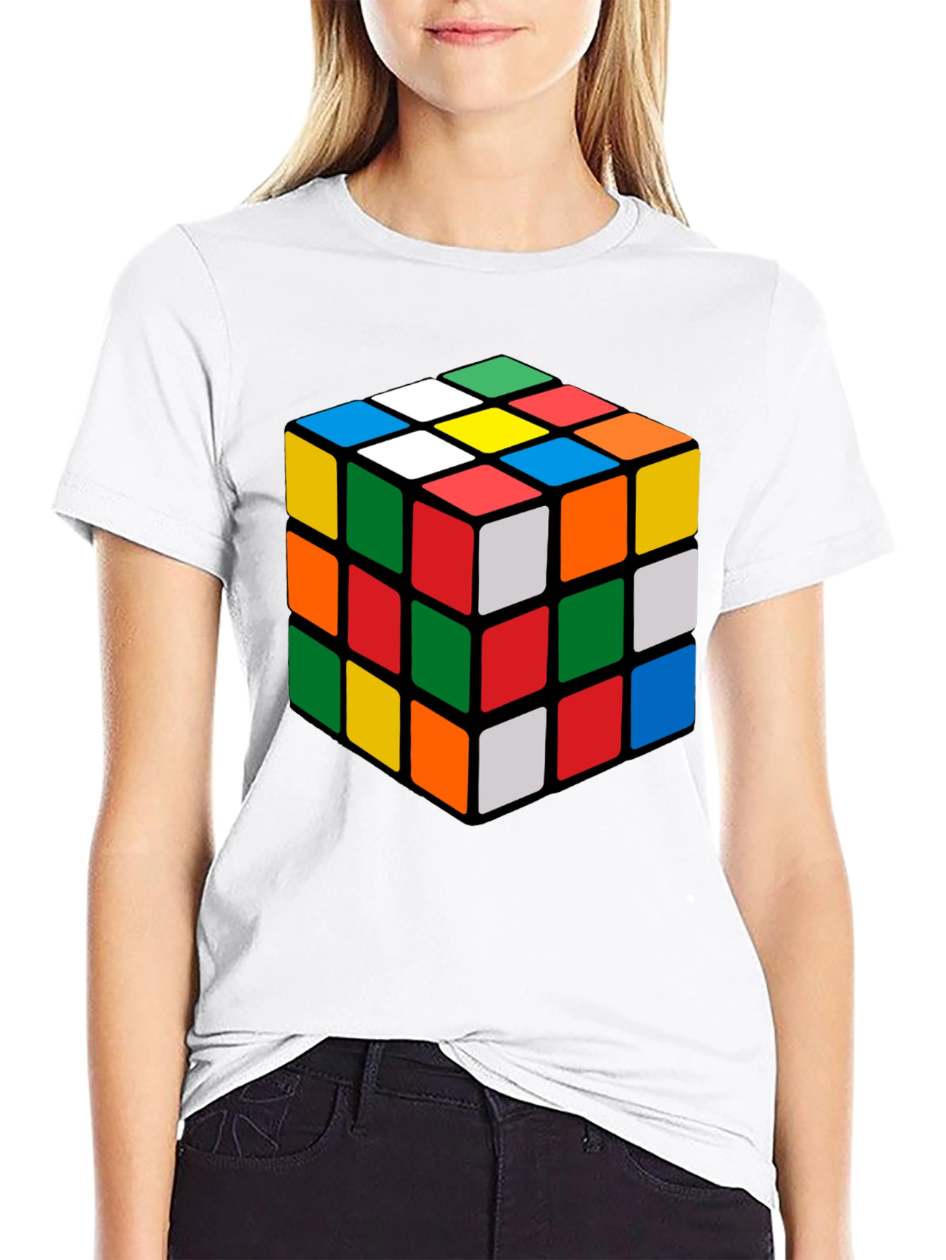 Rubiks Cube Graphic Tee - Classic Puzzle Design