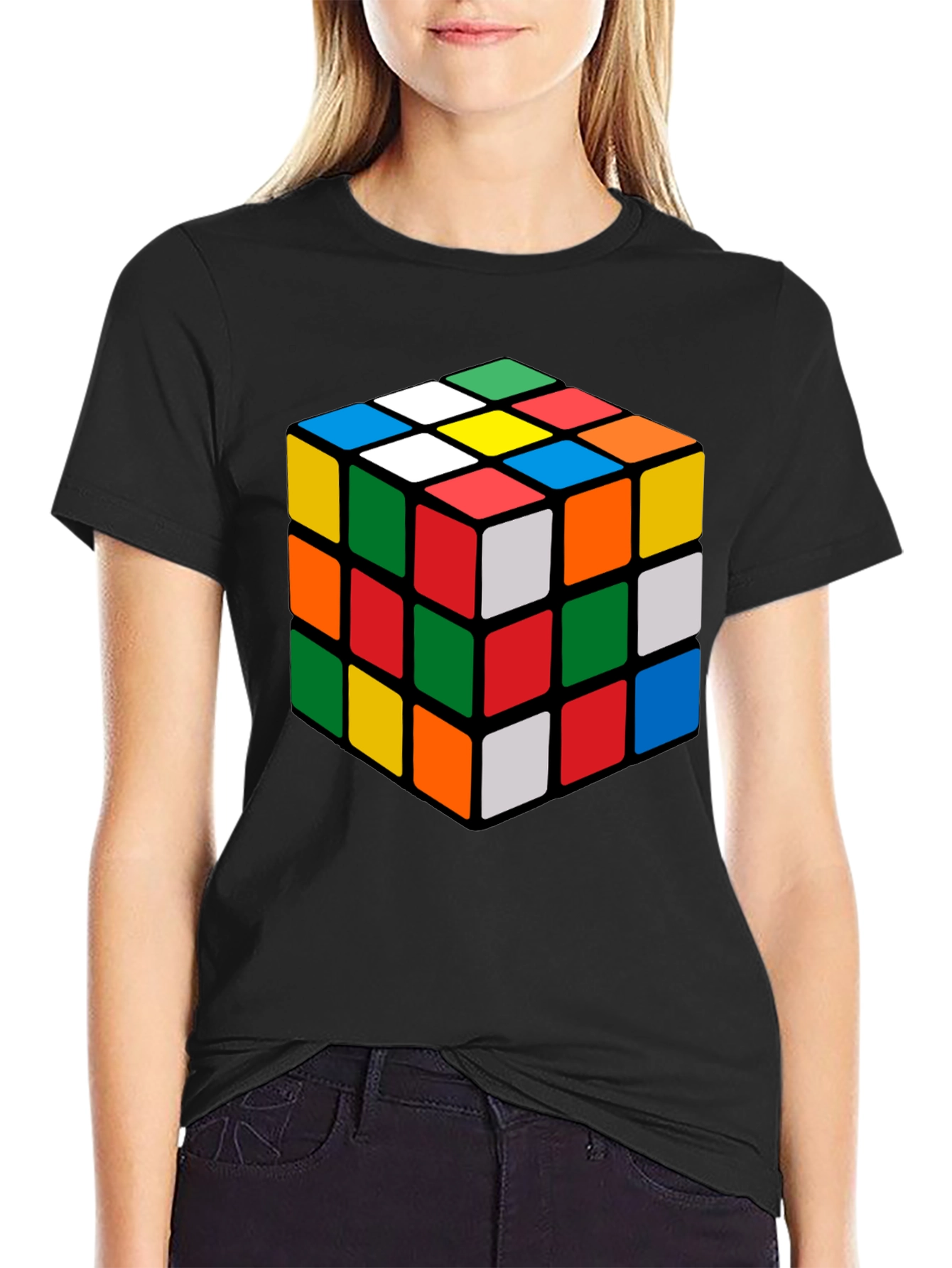 Rubiks Cube Graphic Tee - Classic Puzzle Design