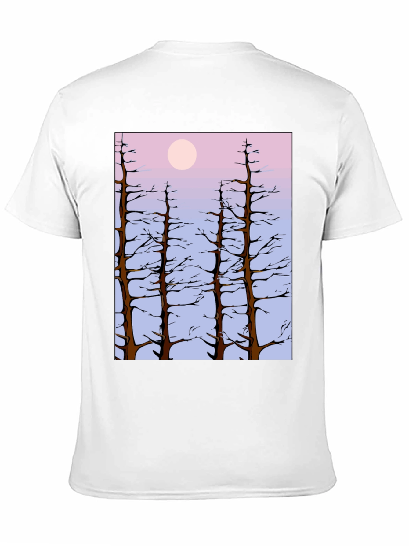 Nature Scene Tee: Trees & Moon T-Shirt