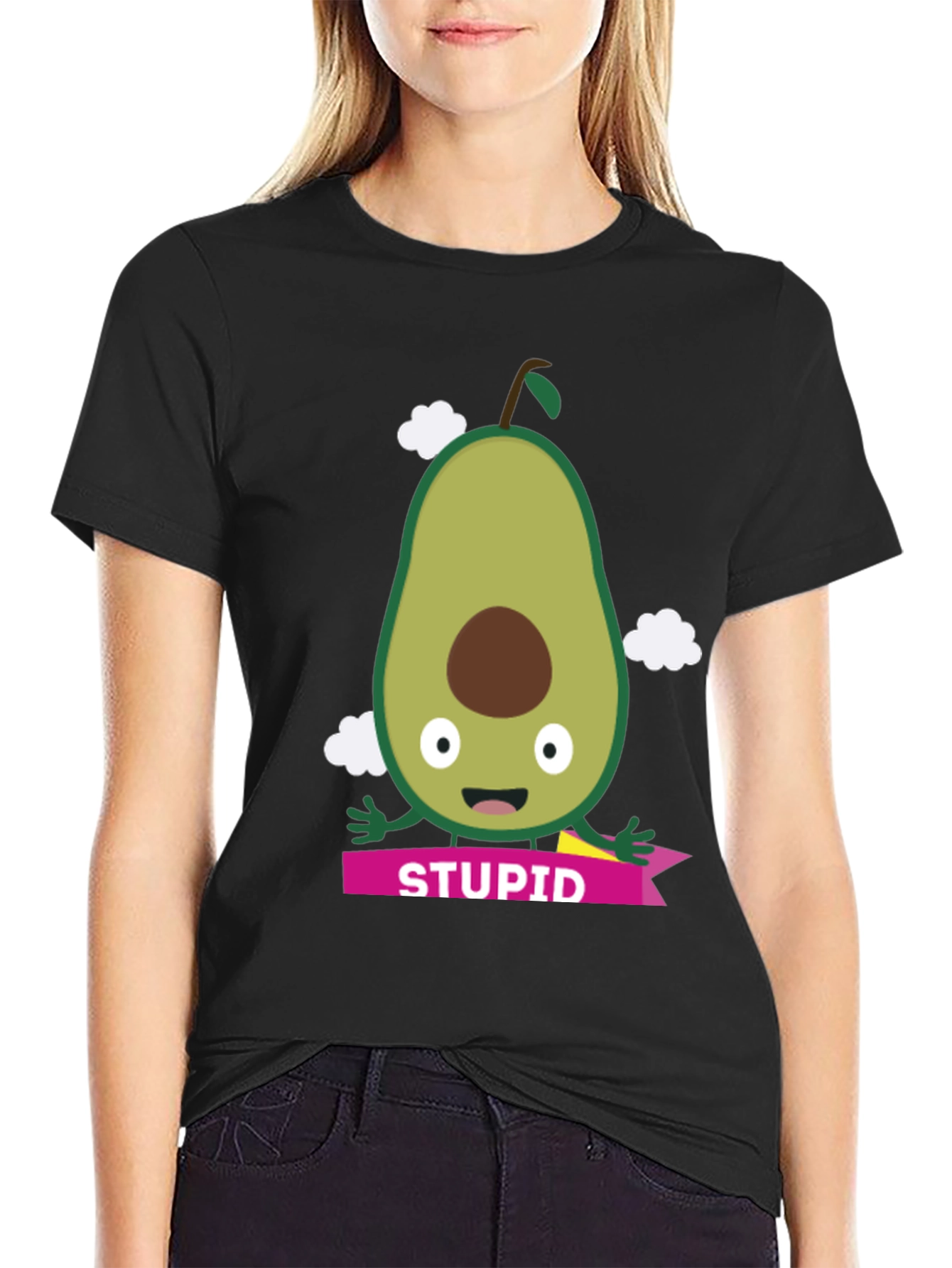 Avocado Stupid Graphic Tee - Funny Unisex T-Shirt