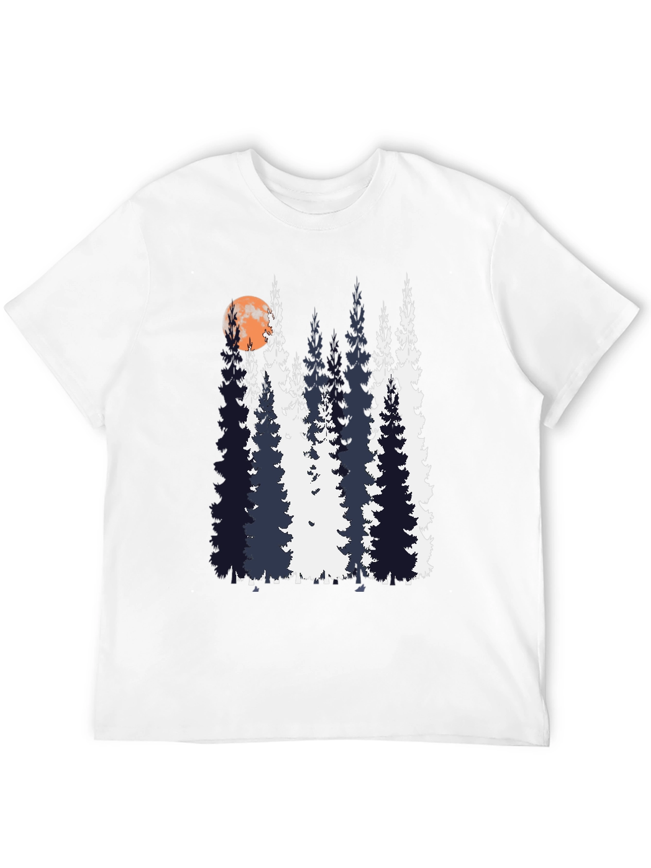 Nature Inspired T-Shirt with Tree and Moon Design