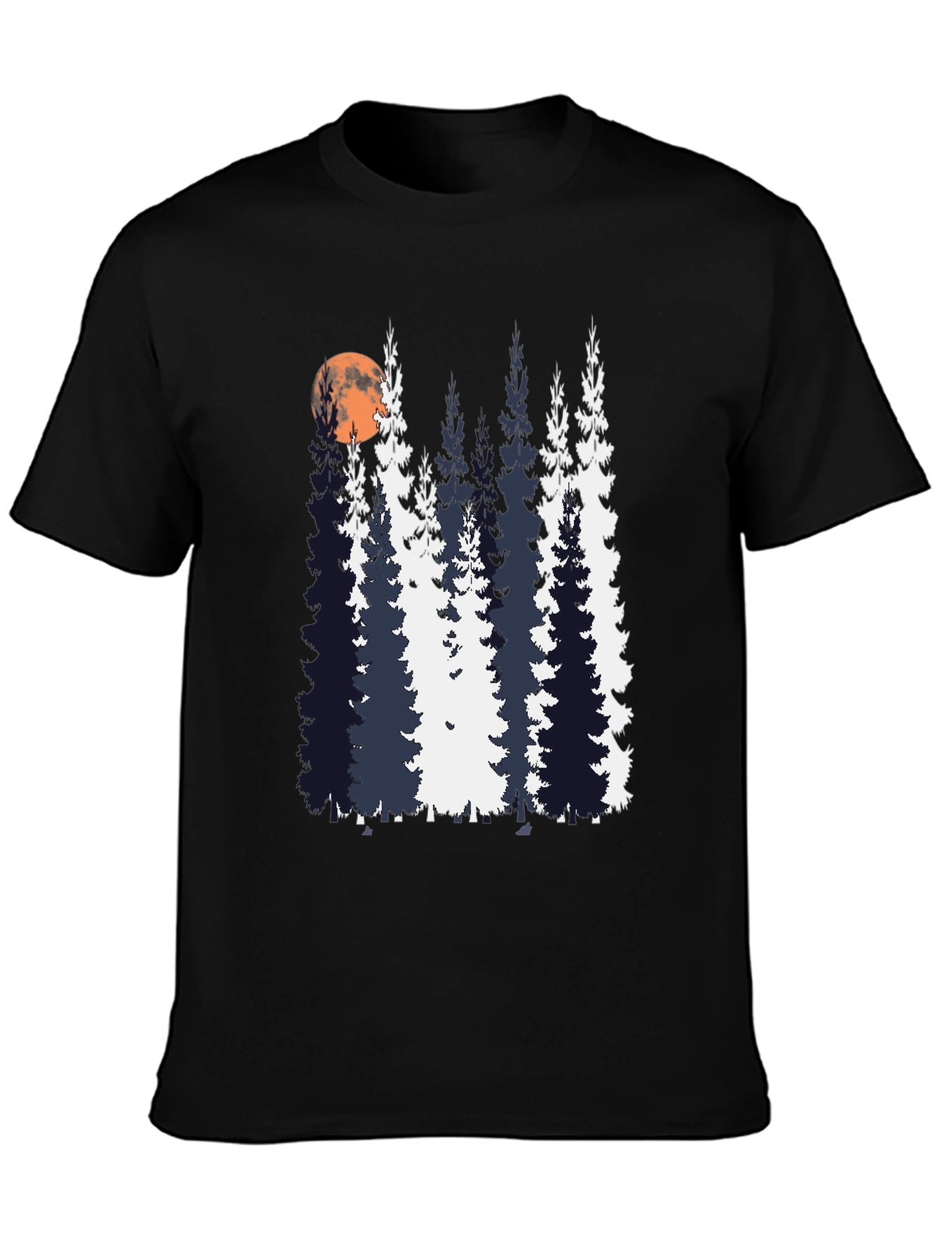 Nature Inspired T-Shirt with Tree and Moon Design