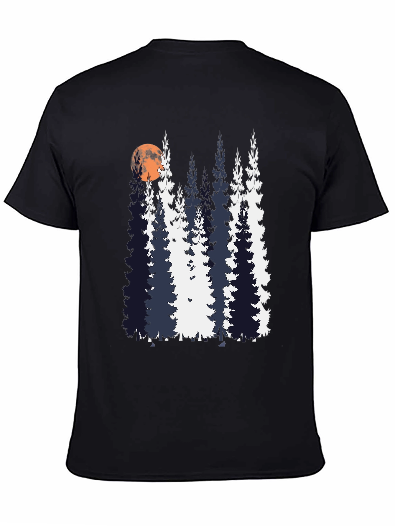 Nature Inspired T-Shirt with Tree and Moon Design