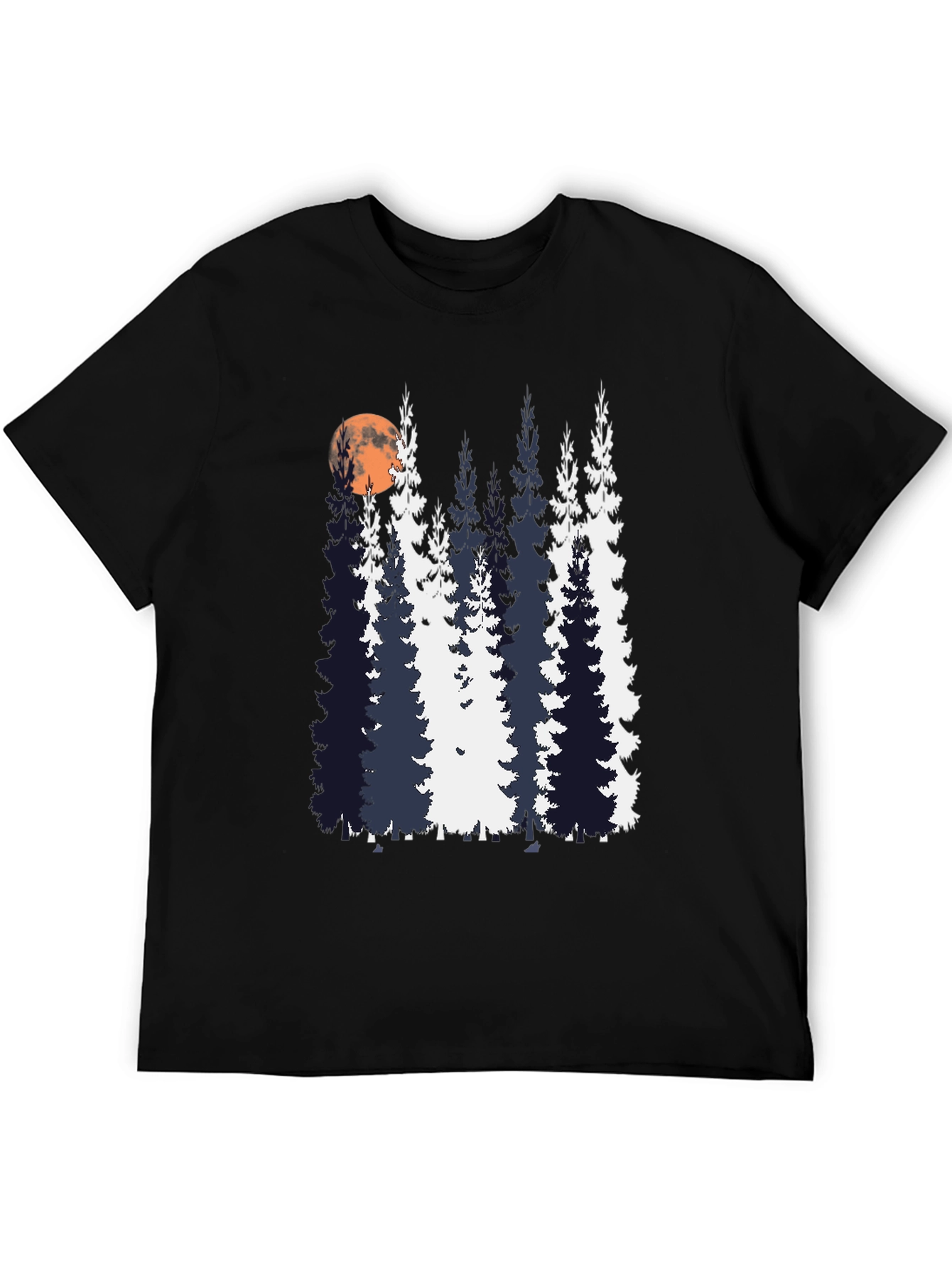 Nature Inspired T-Shirt with Tree and Moon Design