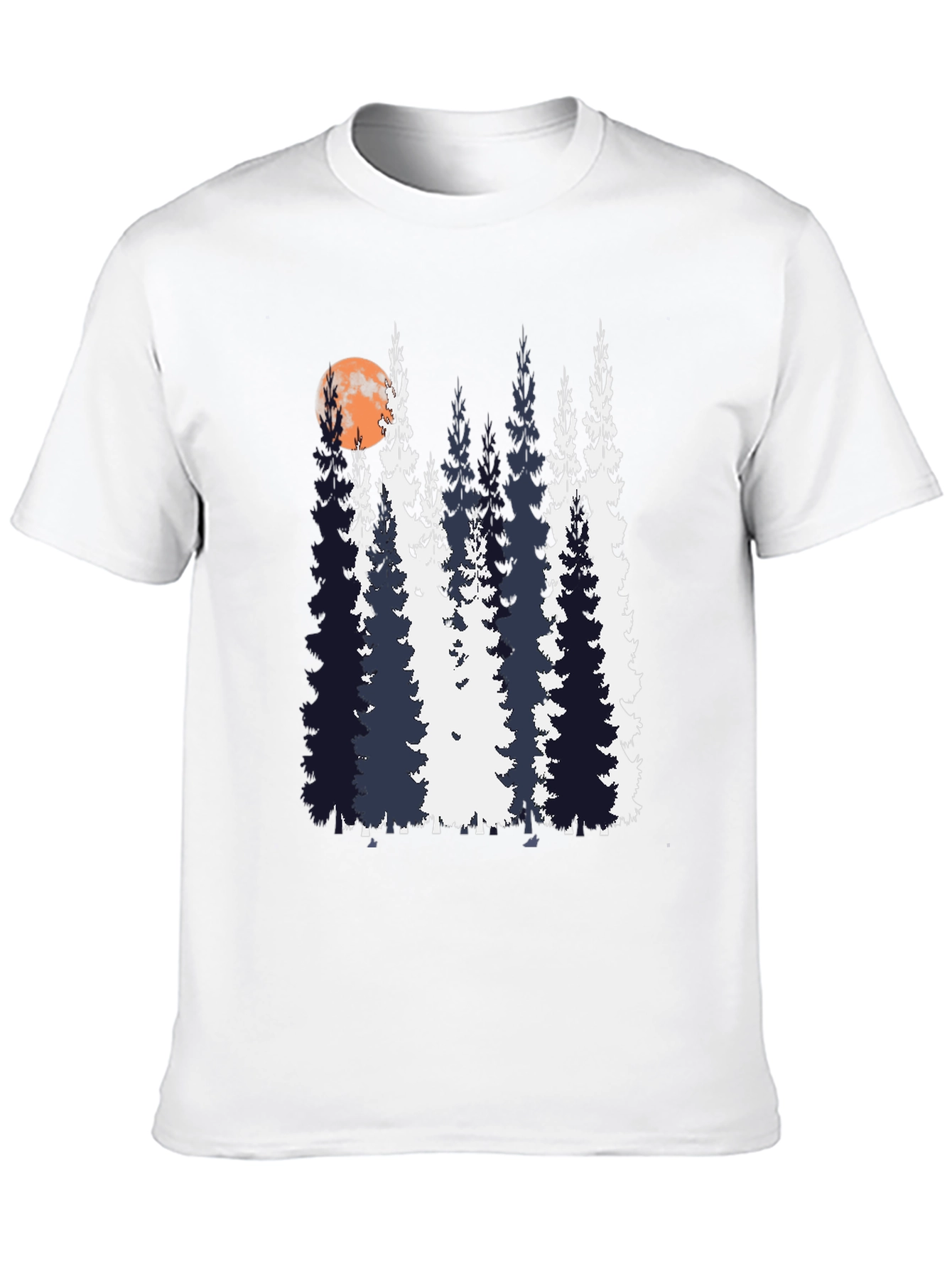 Nature Inspired T-Shirt with Tree and Moon Design