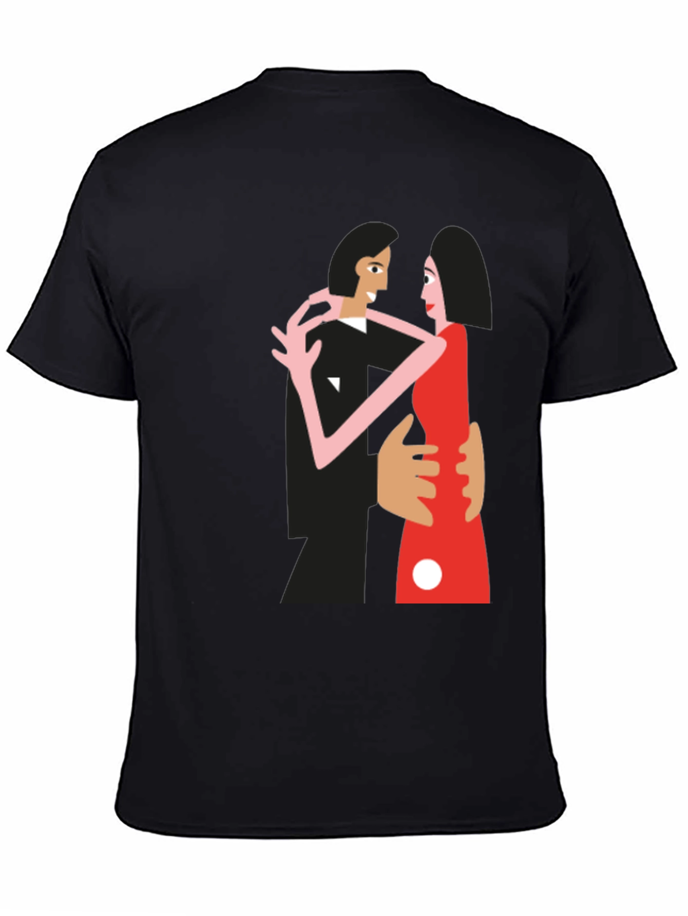 Stylish Tango Graphic Tee - Black