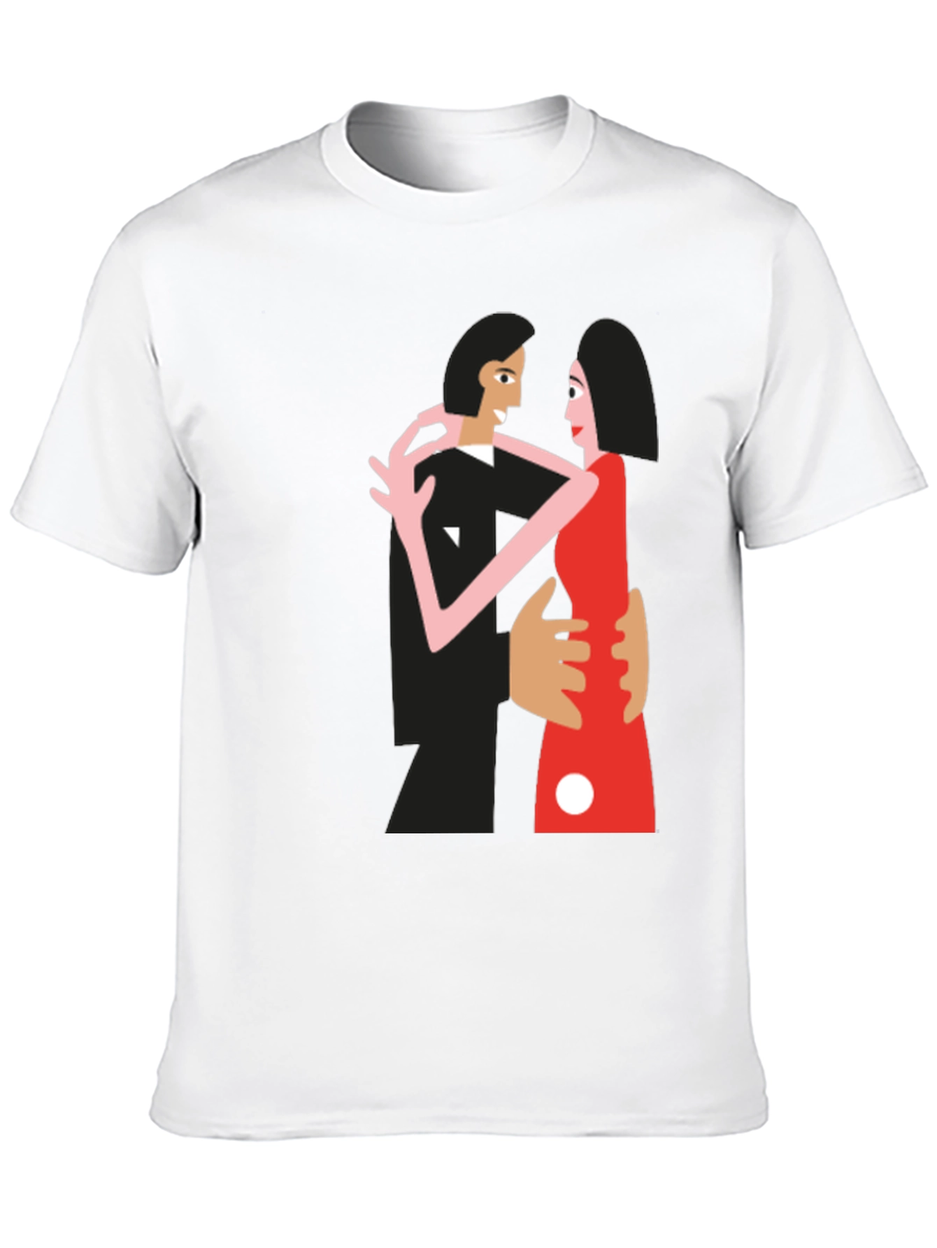 Stylish Tango Graphic Tee - Black