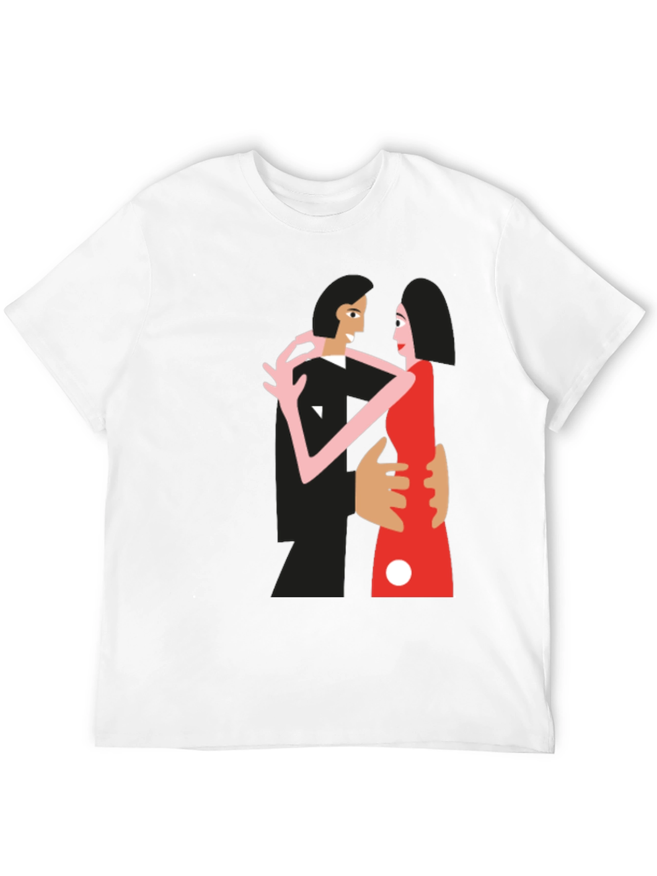 Stylish Tango Graphic Tee - Black
