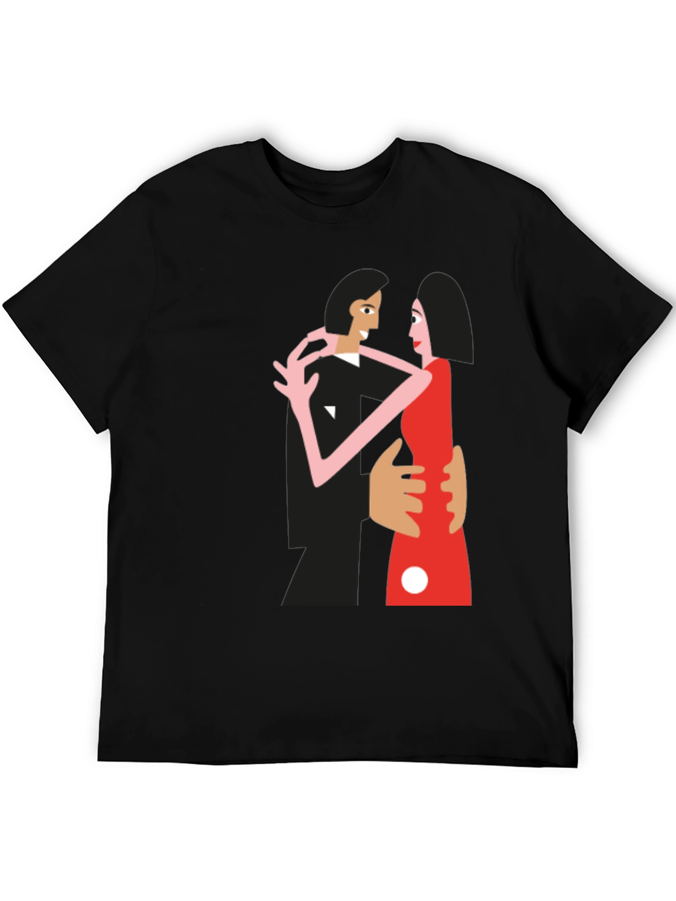 Stylish Tango Graphic Tee - Black