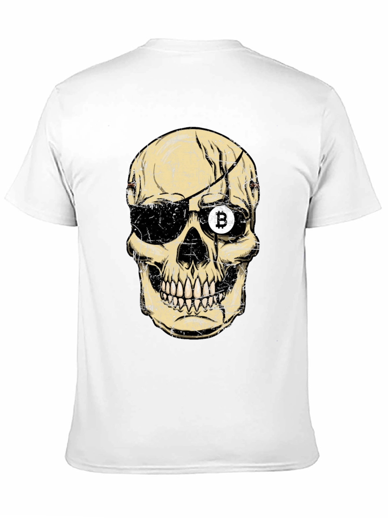 Bitcoin Pirate Skull Graphic T-Shirt