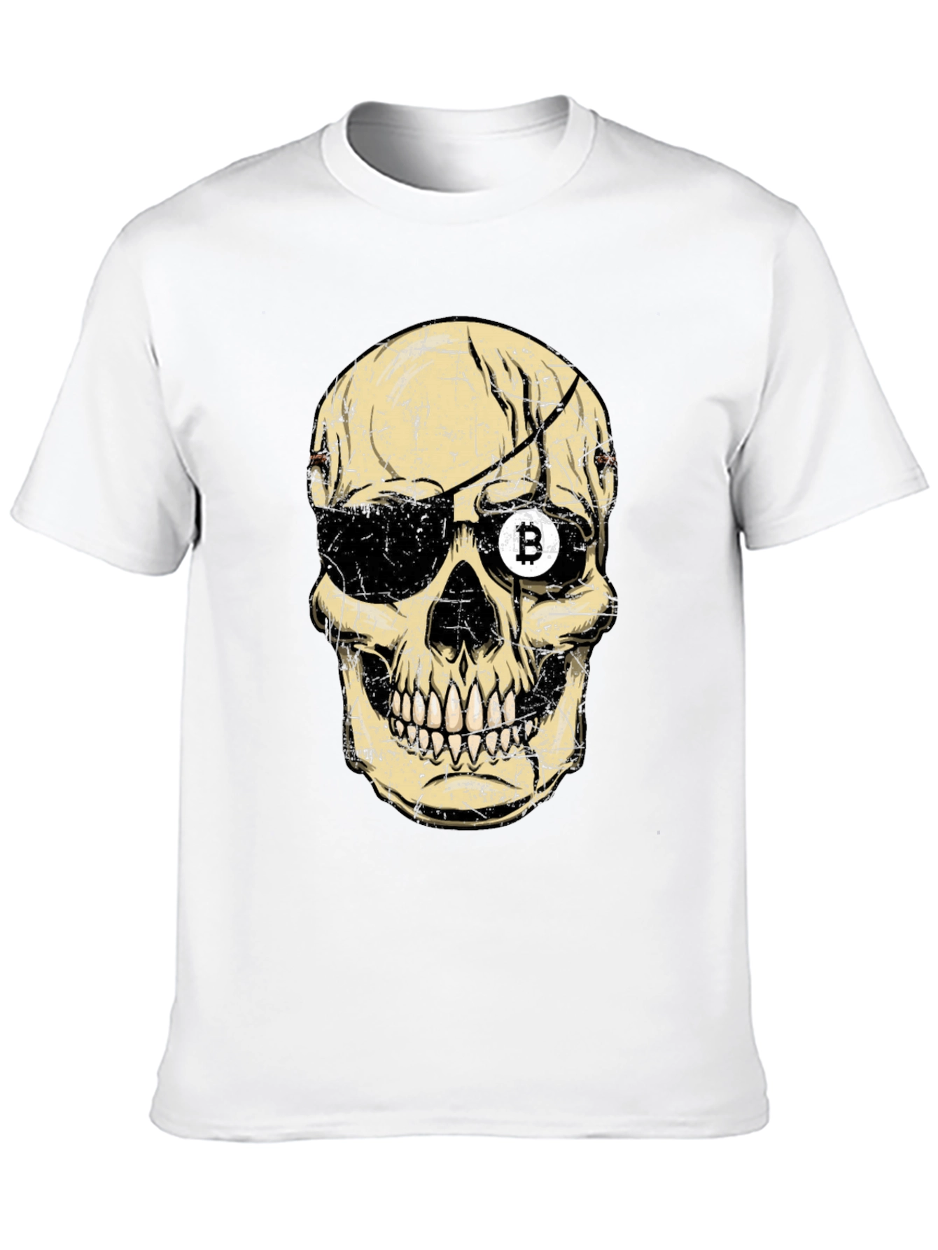 Bitcoin Pirate Skull Graphic T-Shirt