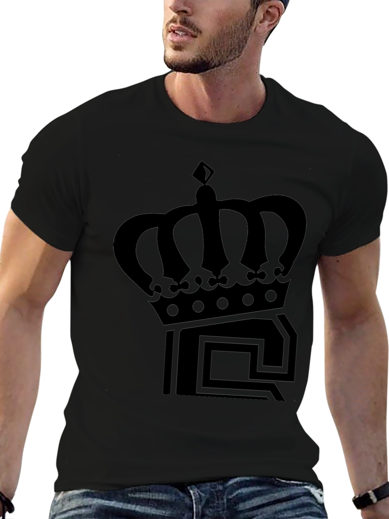 Crown Graphic Tee - Classic Black T-Shirt