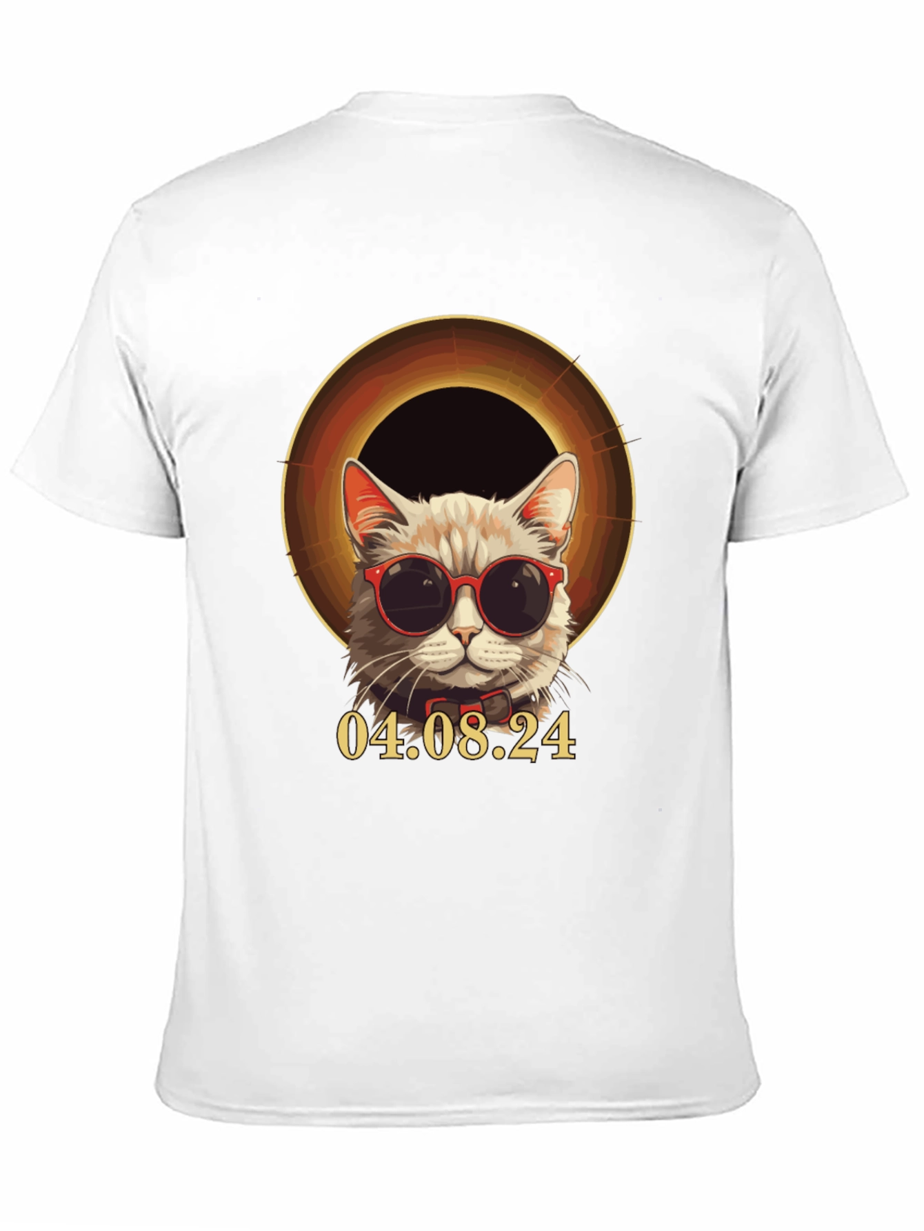 Cool Cat Solar Eclipse T-Shirt - August 4 2024