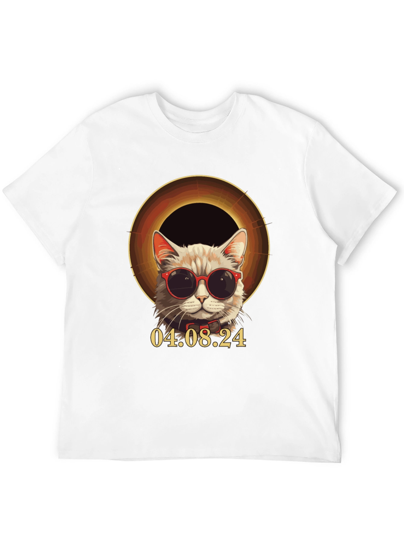 Cool Cat Solar Eclipse T-Shirt - August 4 2024