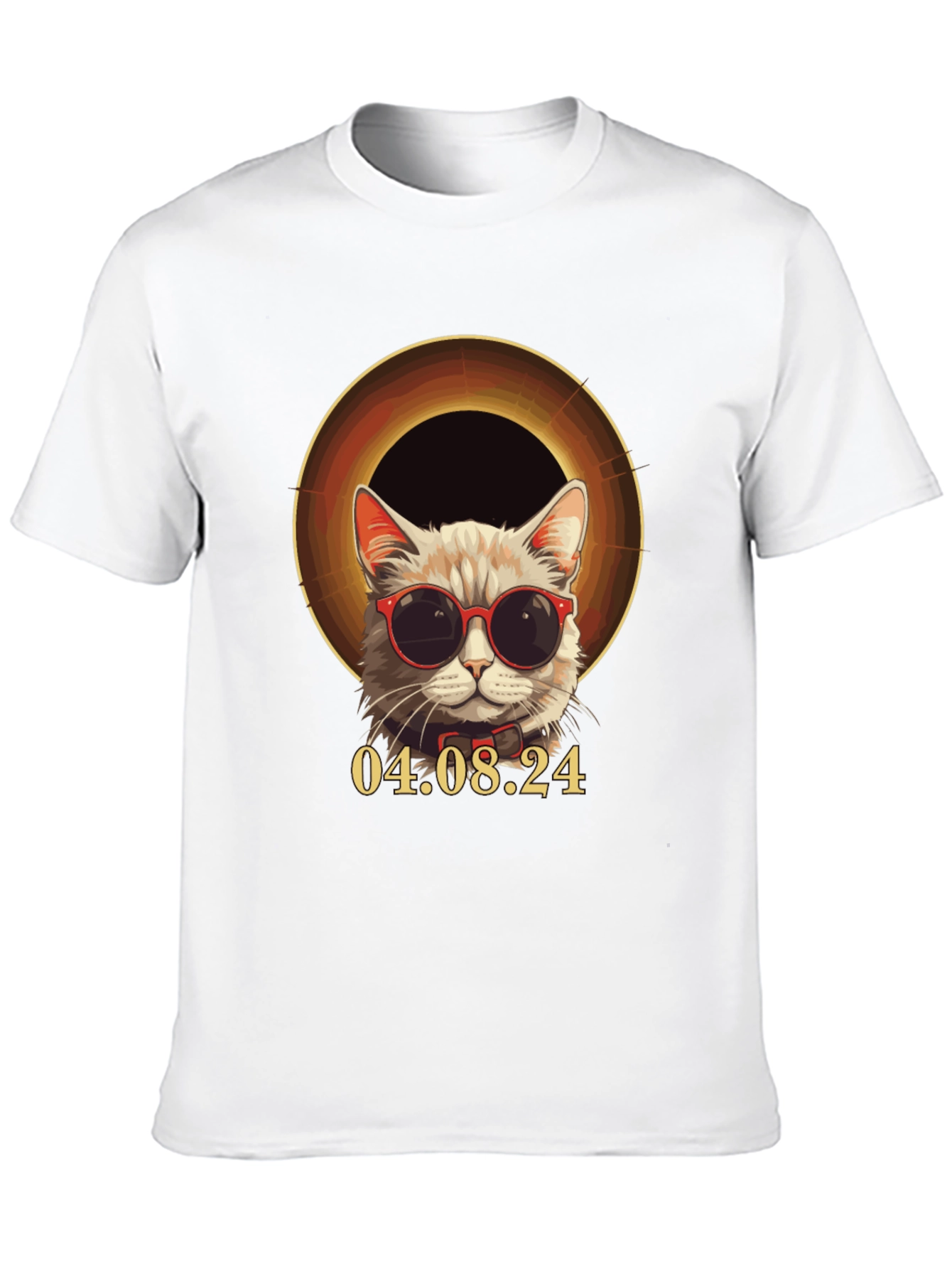 Cool Cat Solar Eclipse T-Shirt - August 4 2024