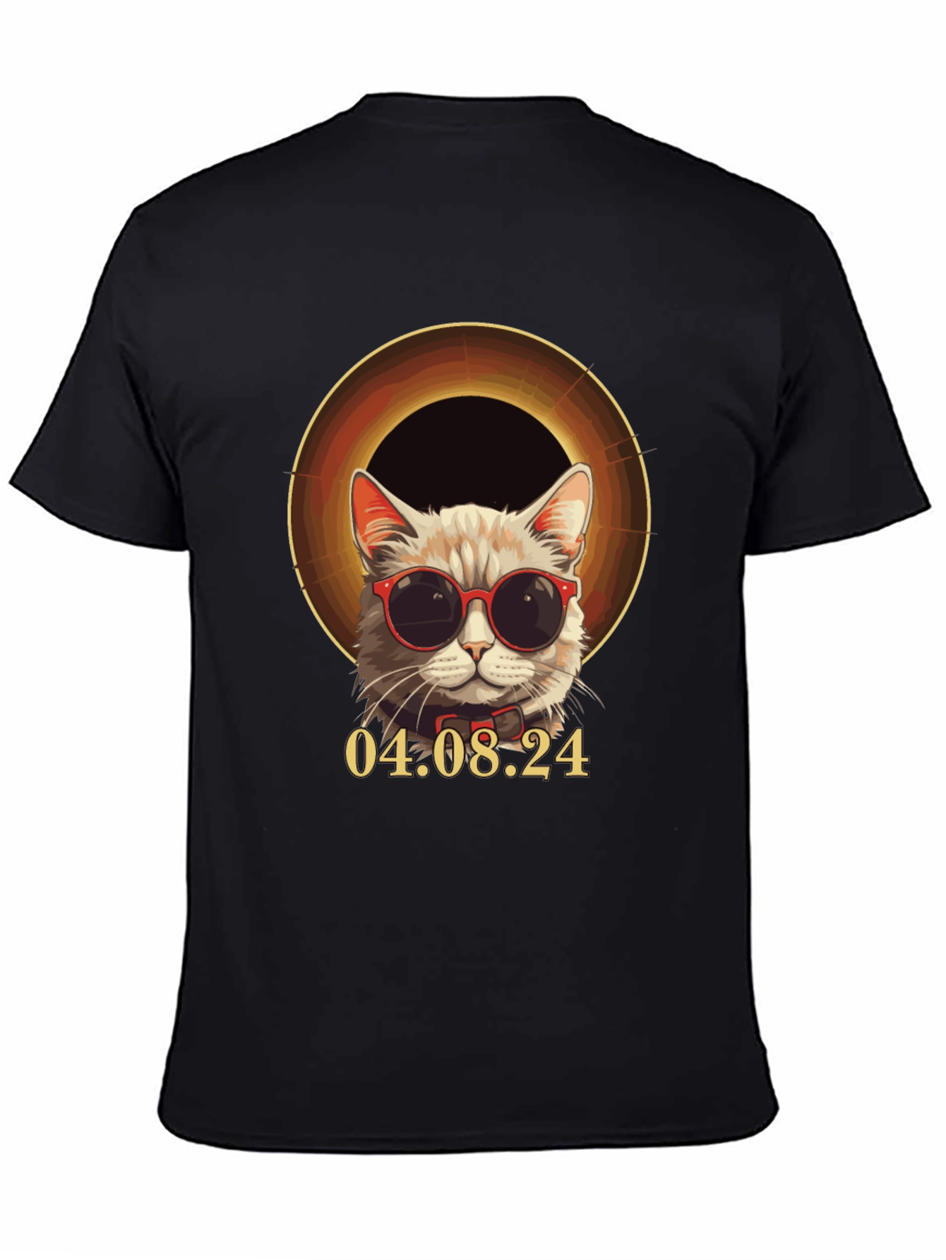 Cool Cat Solar Eclipse T-Shirt - August 4 2024