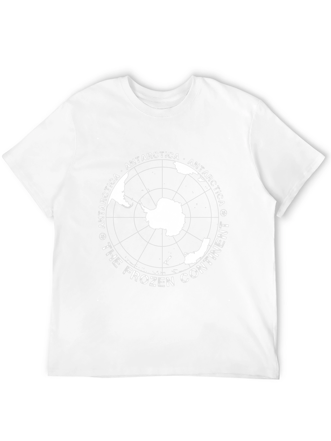 Antarctica Continent Graphic Tee - Black