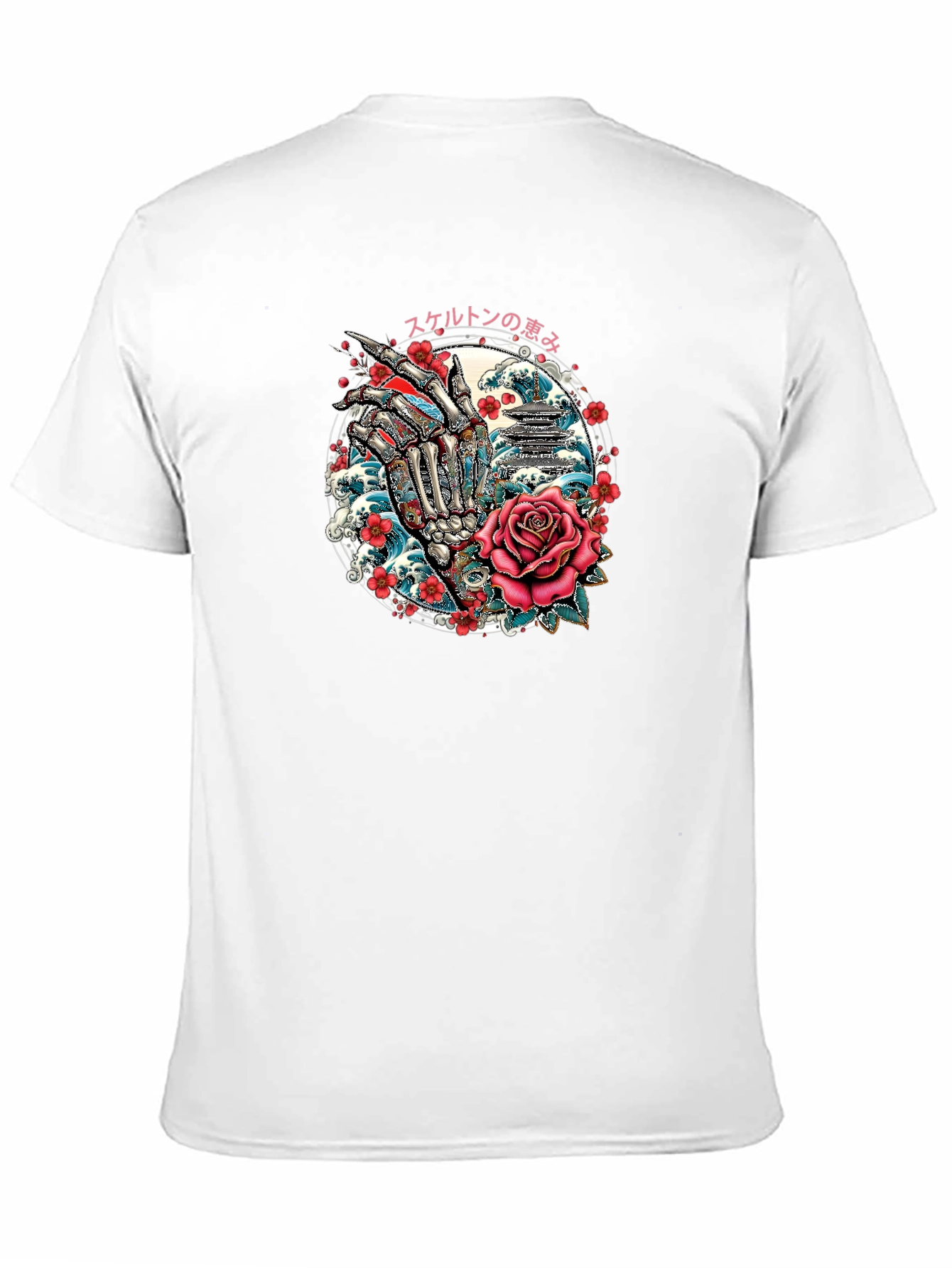 Skeleton Hand Rose Graphic Tee
