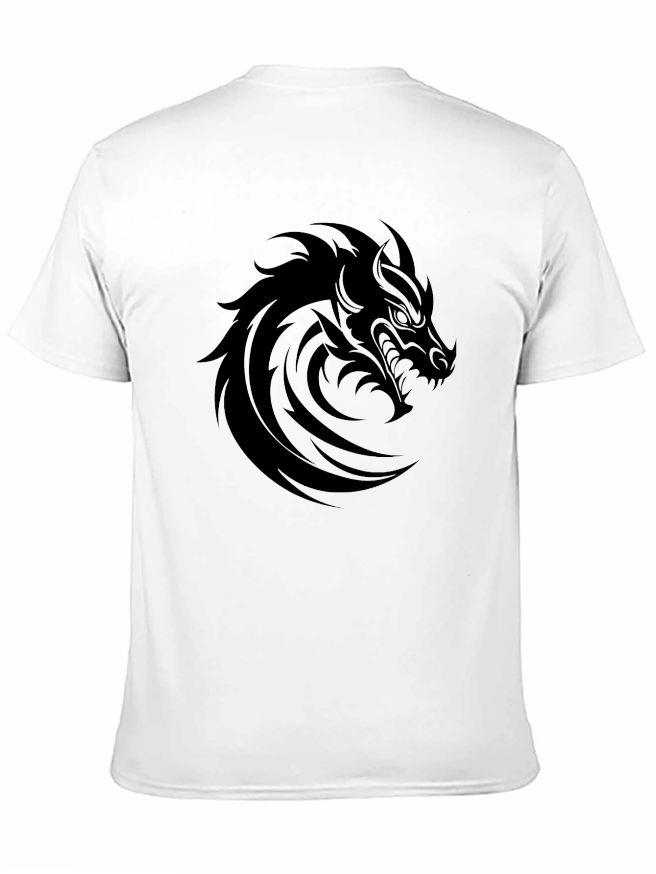 Mens Black Dragon Graphic T-Shirt