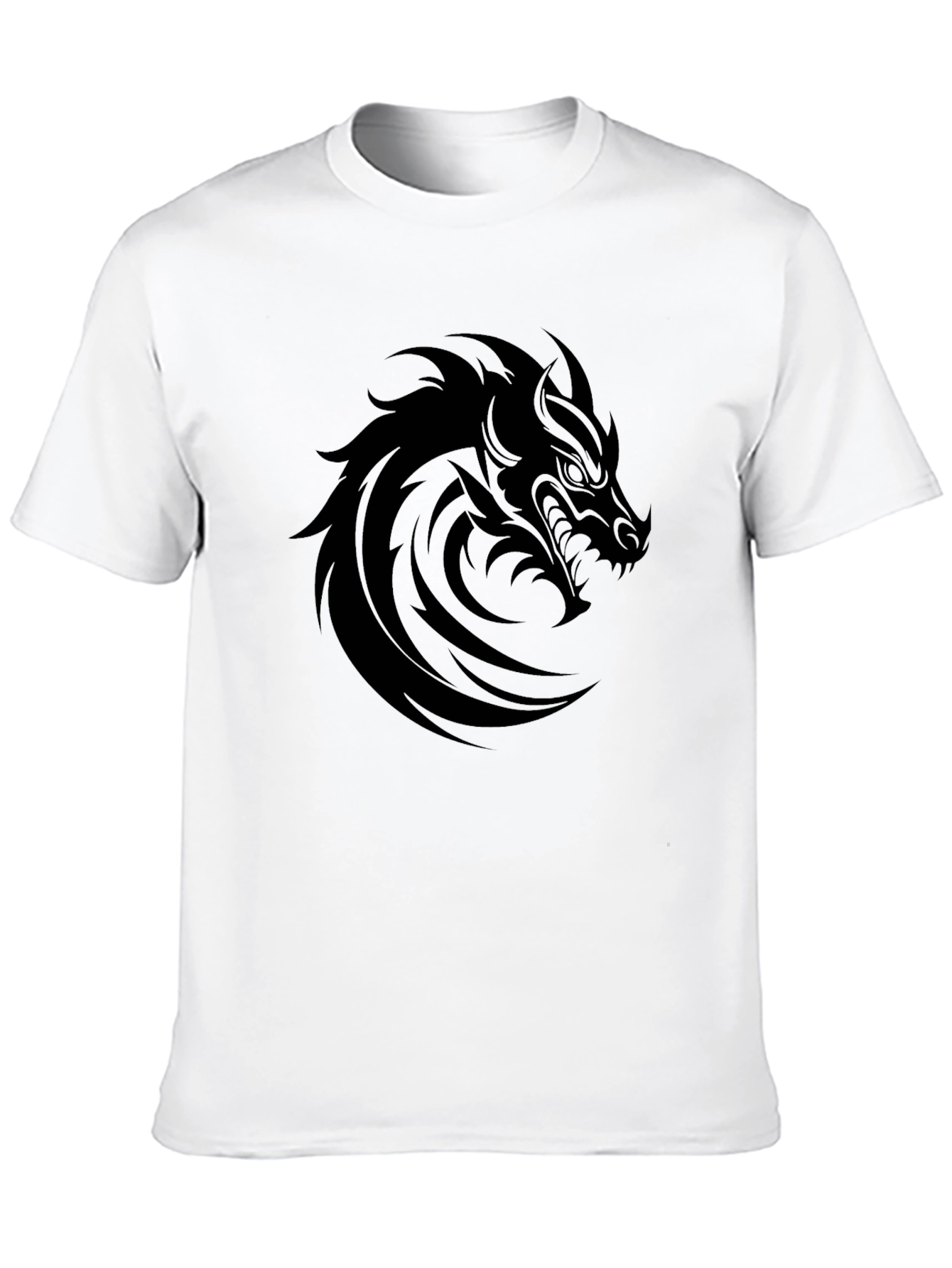 Mens Black Dragon Graphic T-Shirt