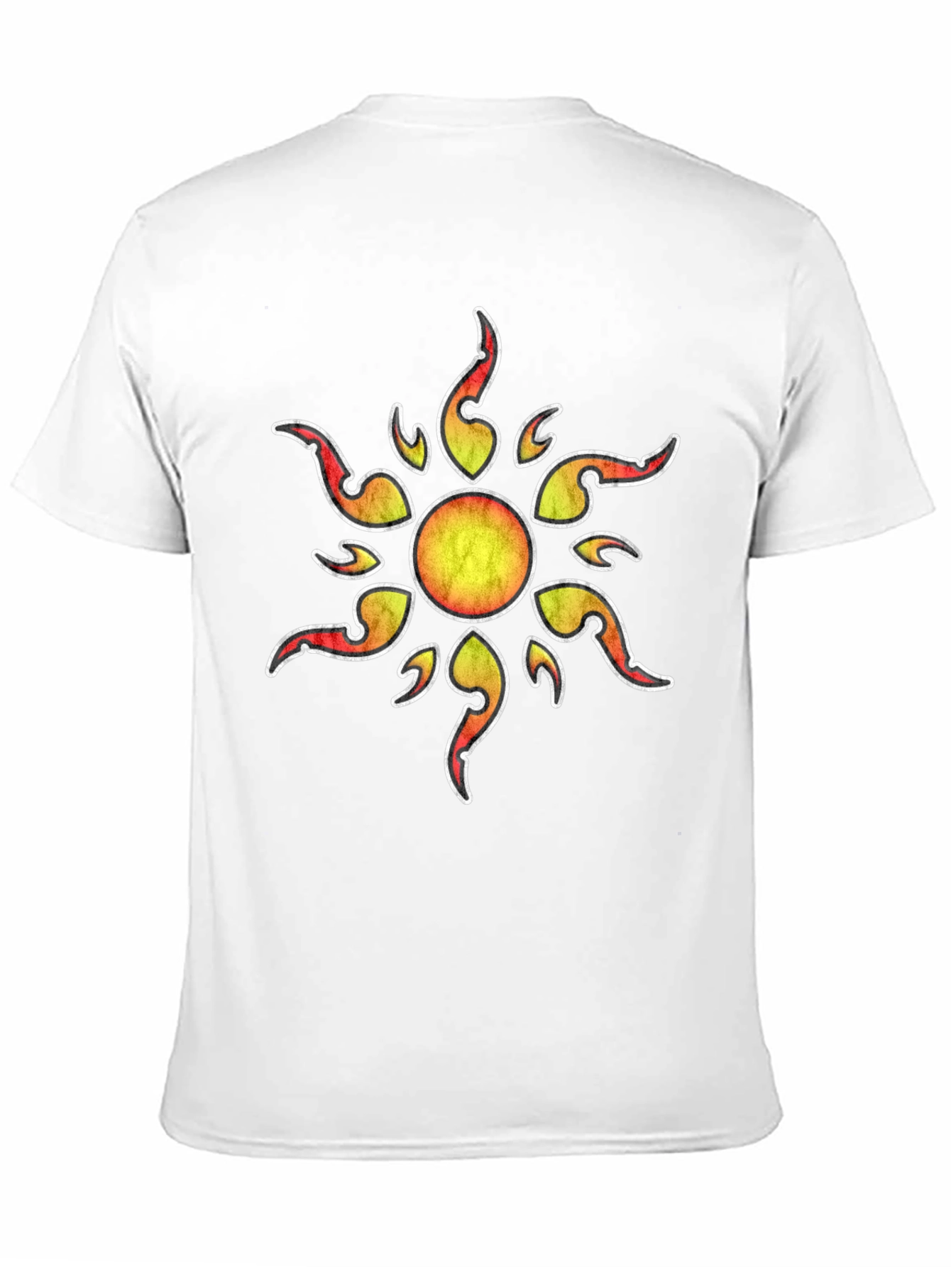 Sun Graphic Print Black T-Shirt