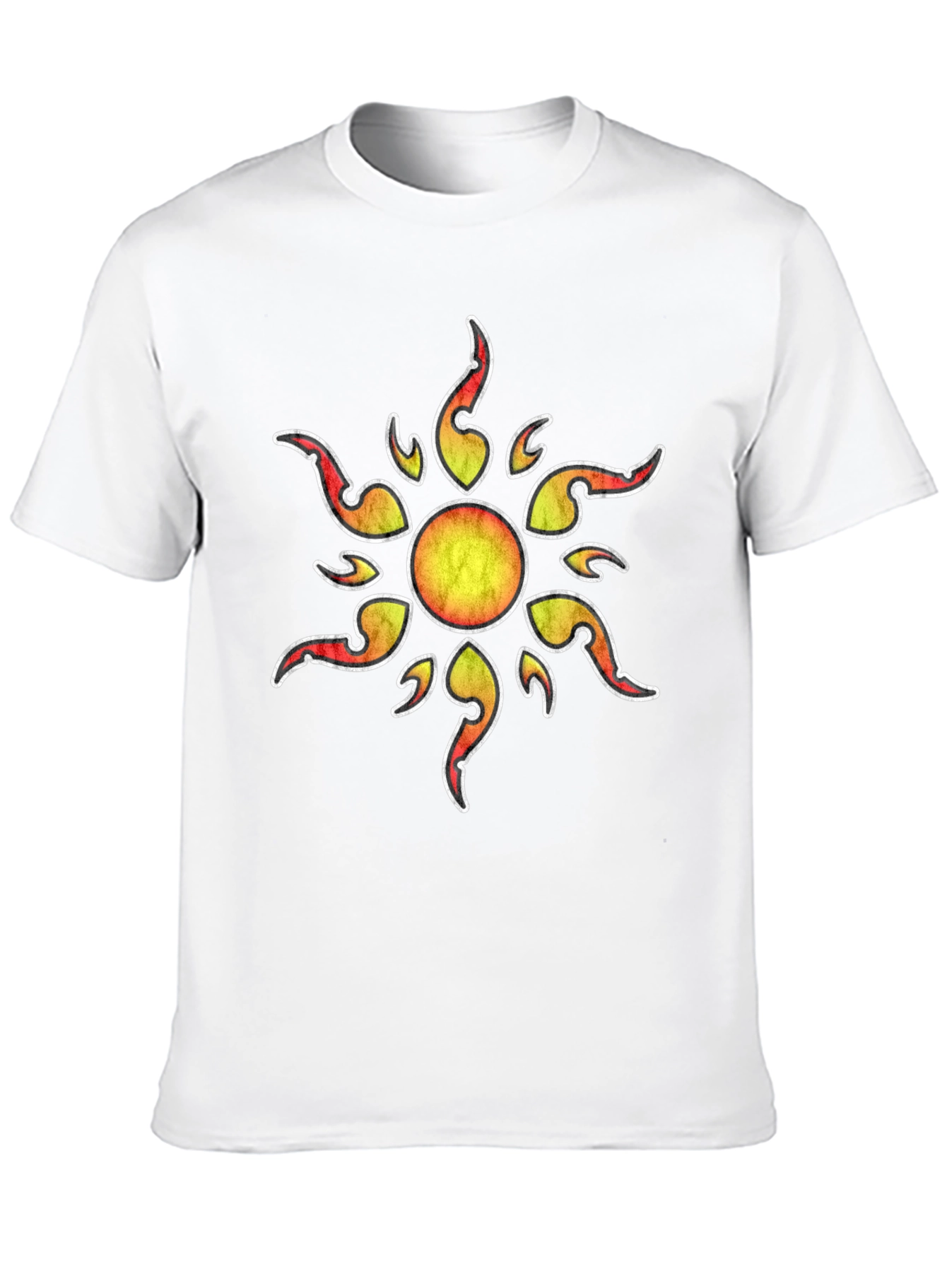 Sun Graphic Print Black T-Shirt