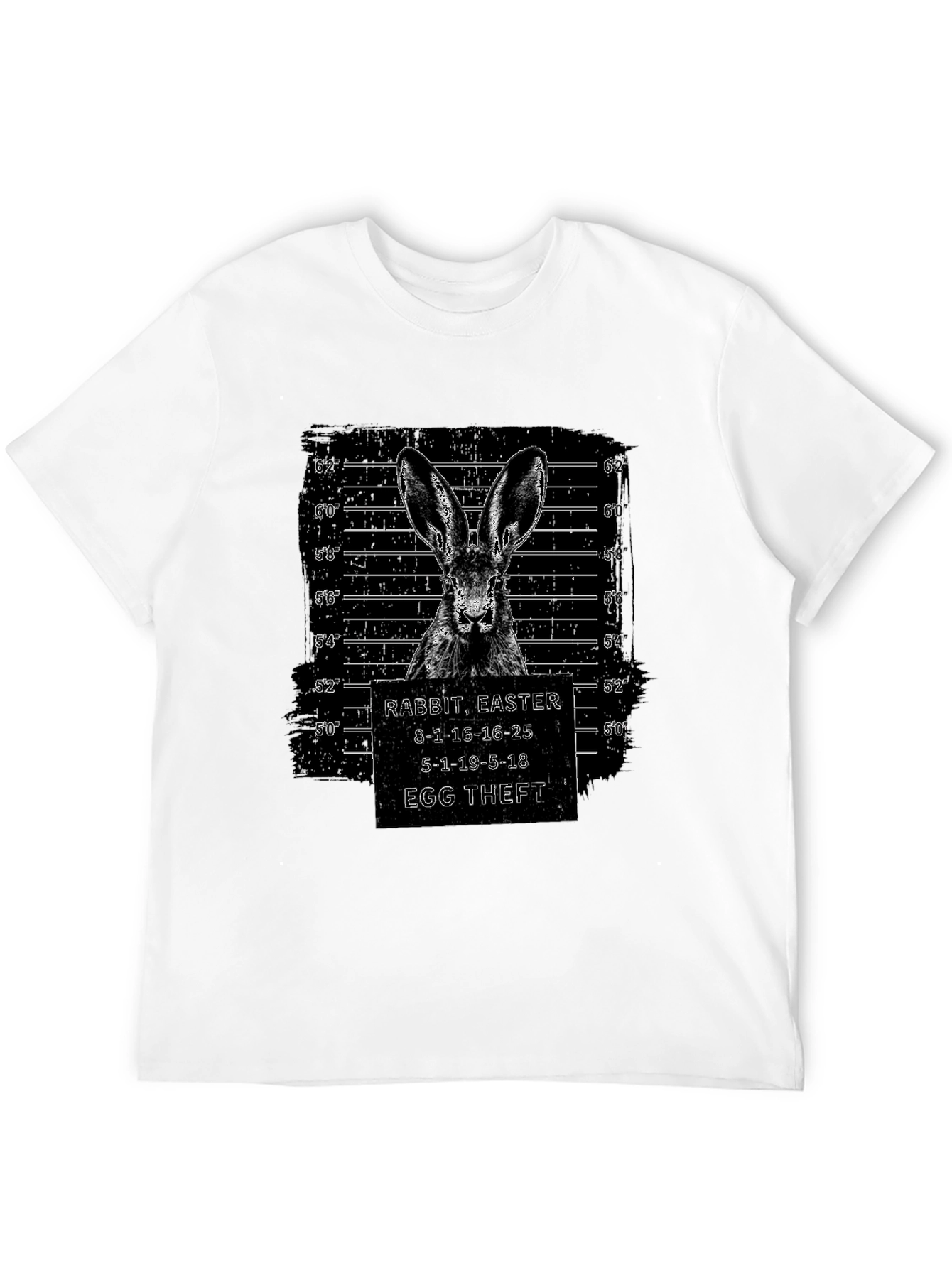 Rabbit Easter Egg Theft T-Shirt Funny Mugshot