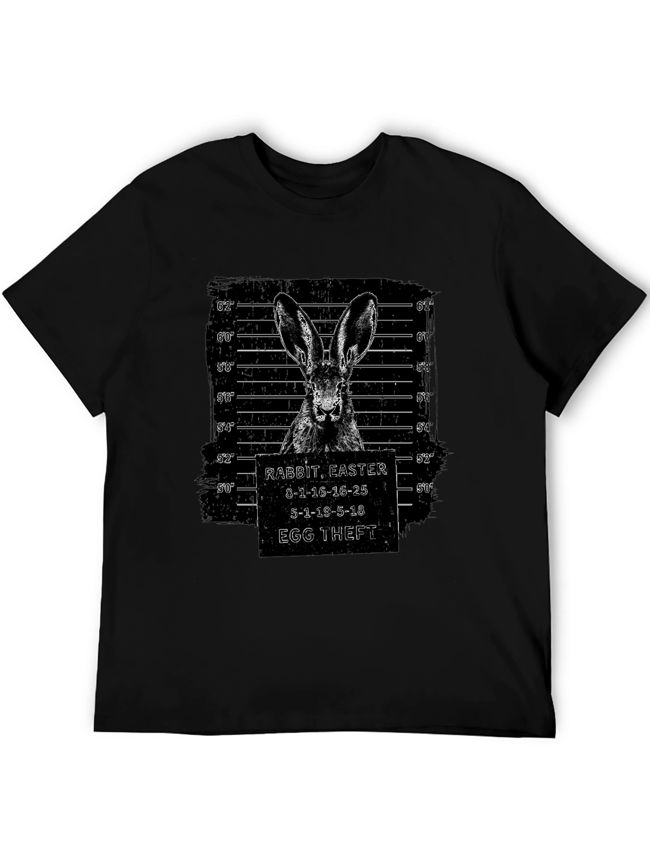 Rabbit Easter Egg Theft T-Shirt Funny Mugshot