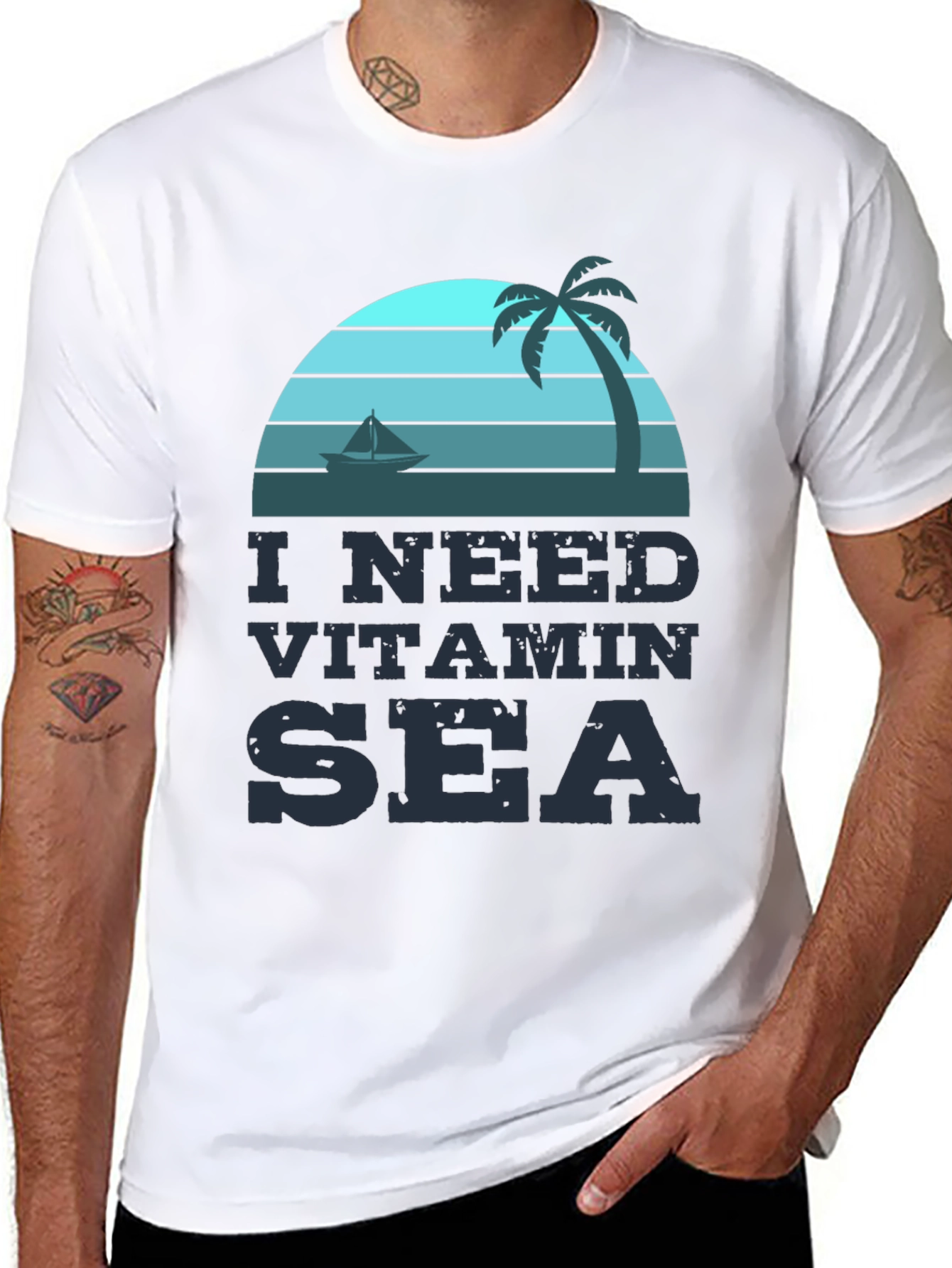 Vitamin Sea Graphic T-Shirt - Beach Life Vibes