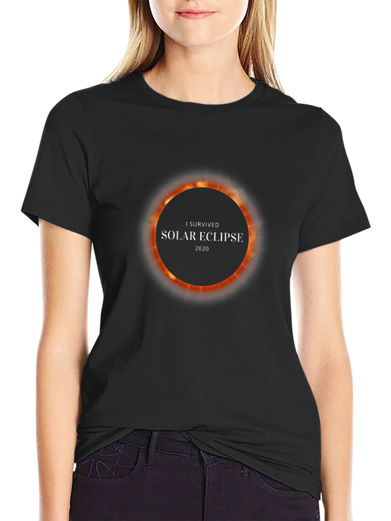 I Survived Solar Eclipse 2020 Black T-Shirt