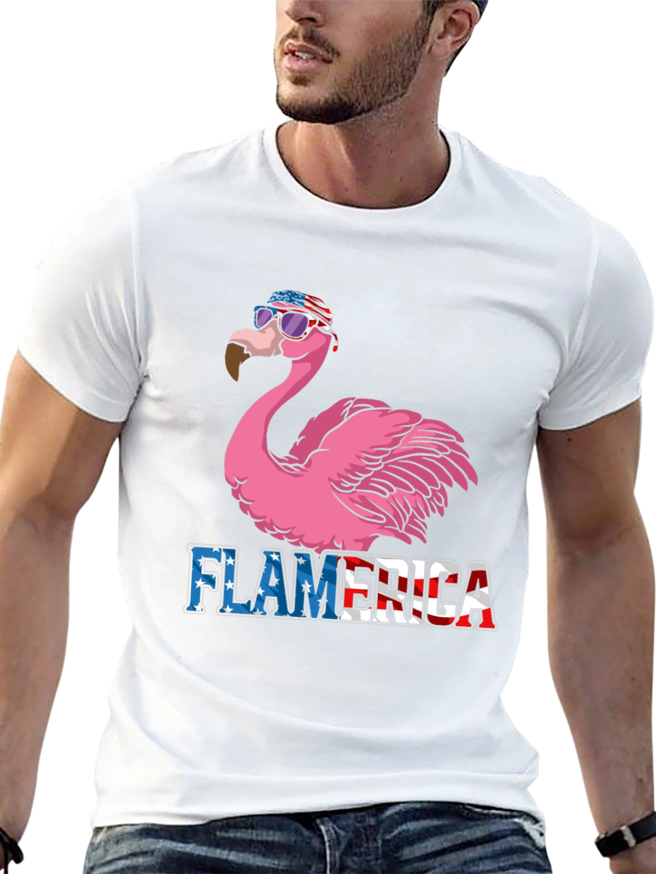 Flamerica Patriotic Flamingo T-Shirt