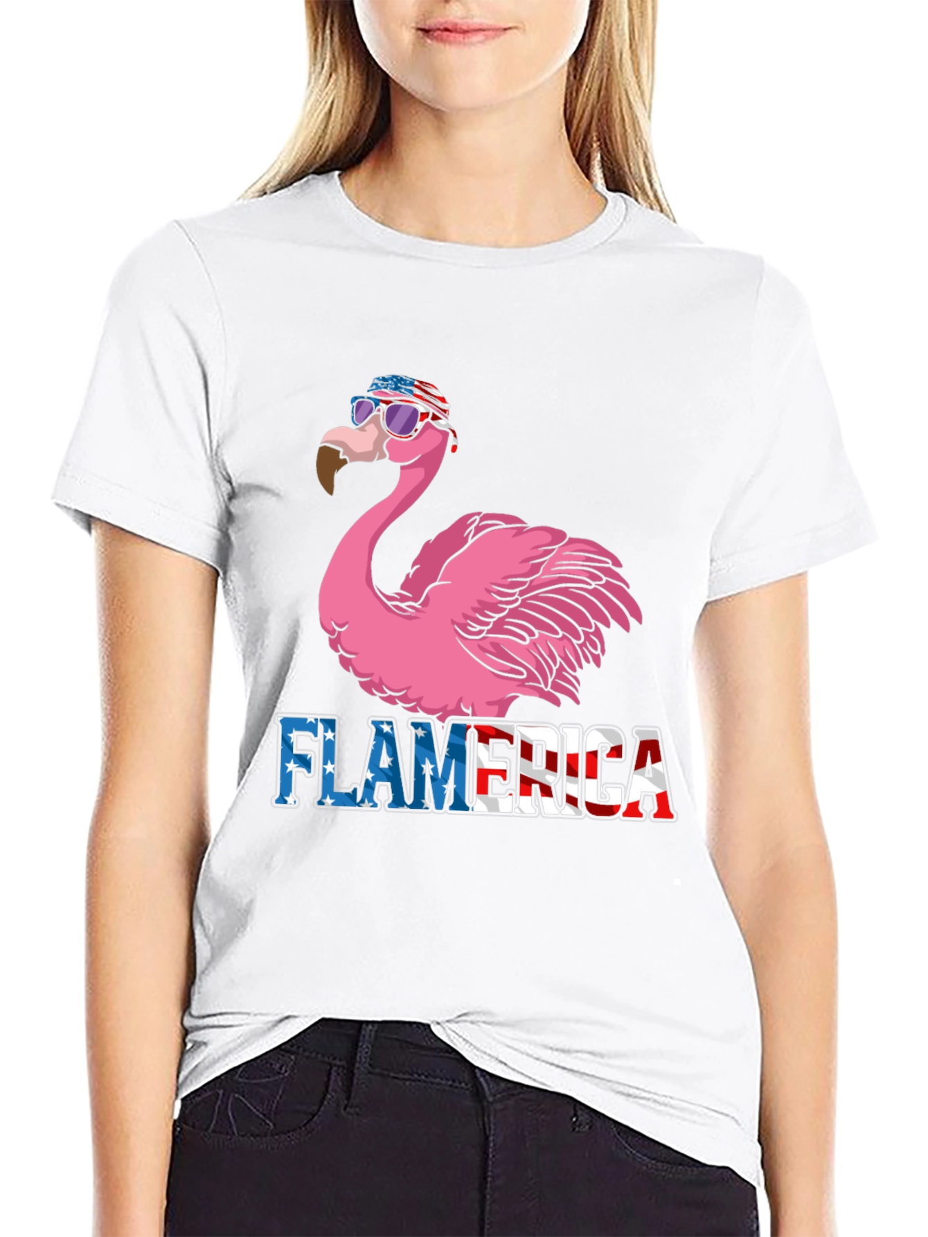 Flamerica Patriotic Flamingo T-Shirt