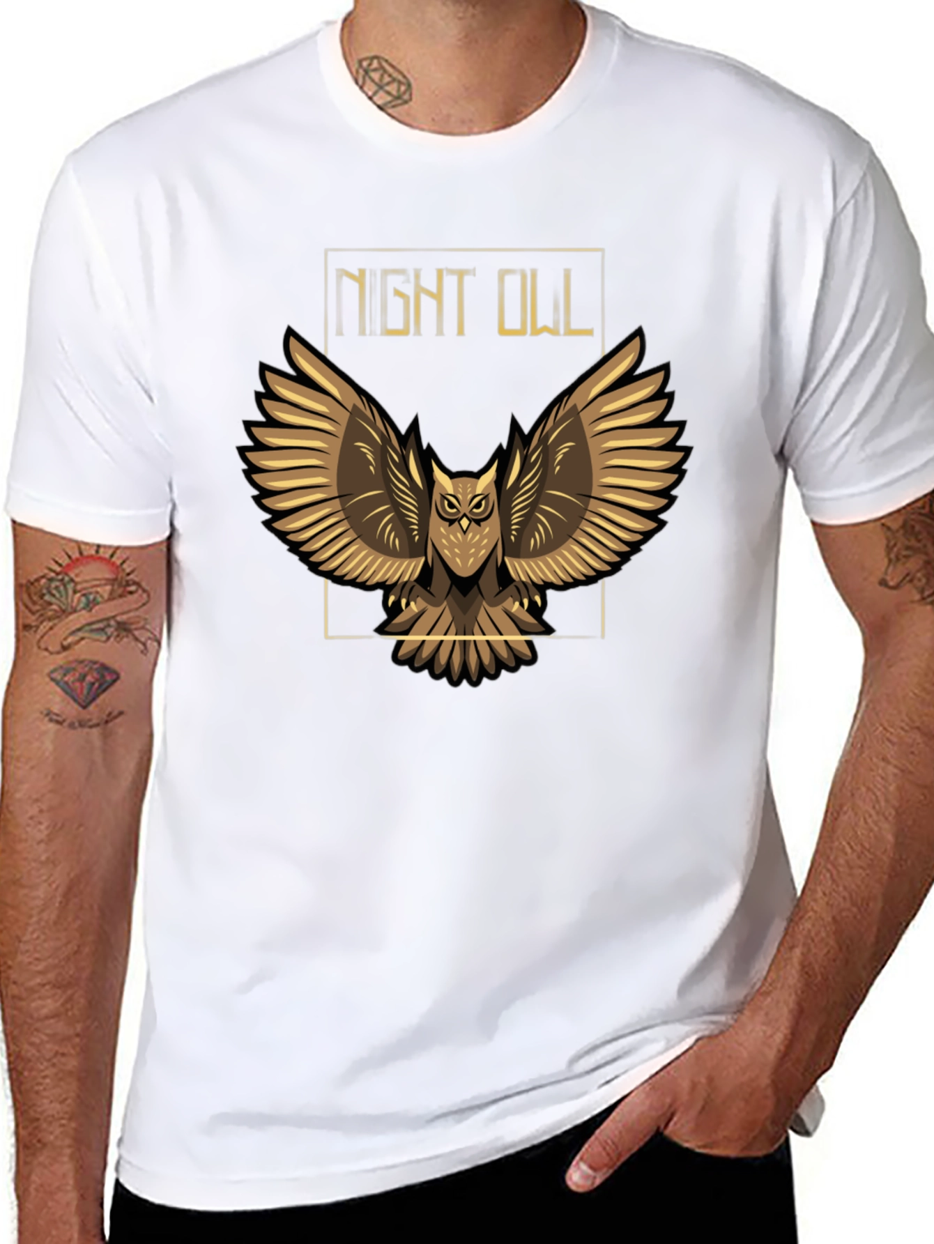 Night Owl Graphic T-Shirt - Black