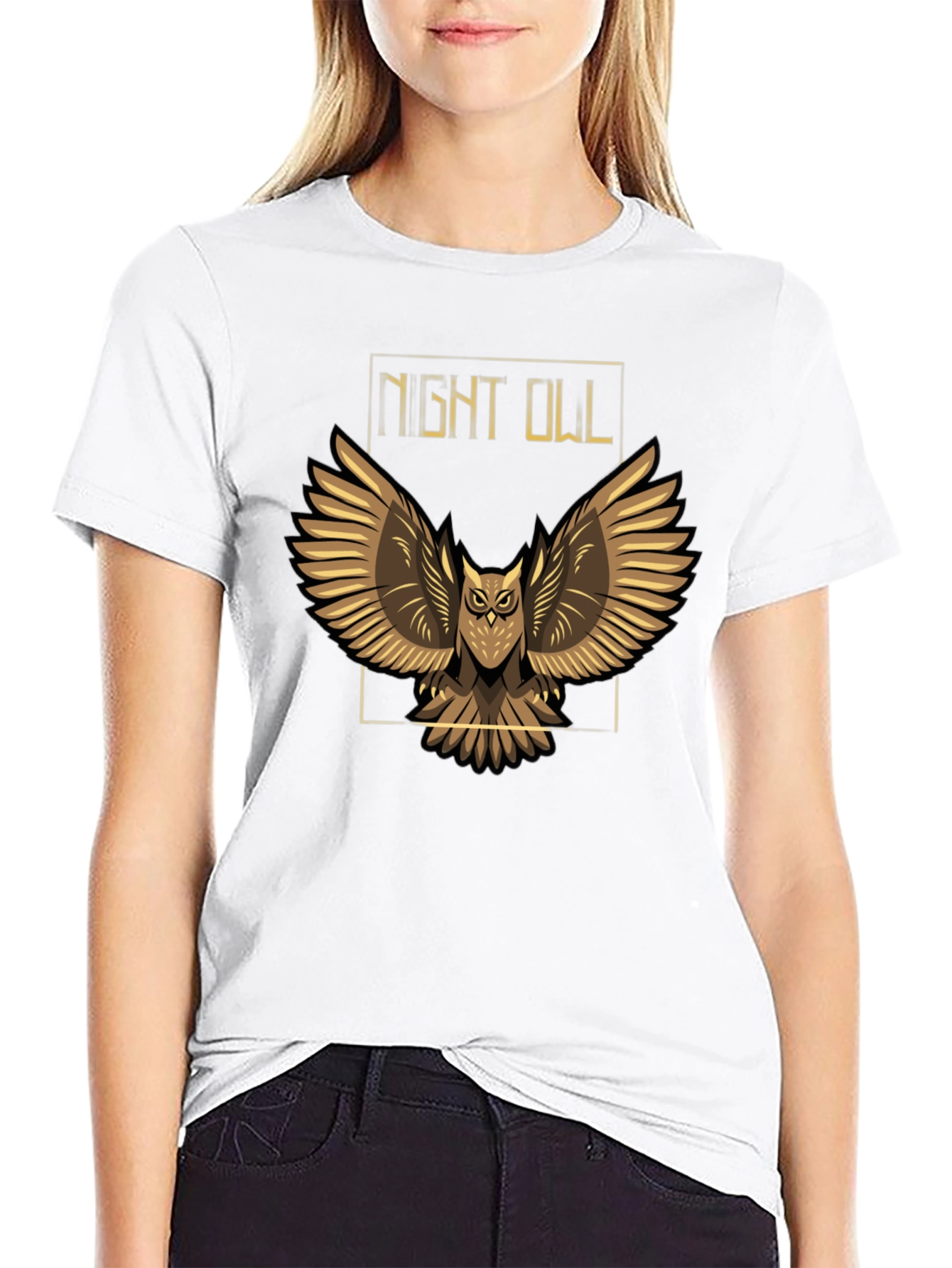 Night Owl Graphic T-Shirt - Black