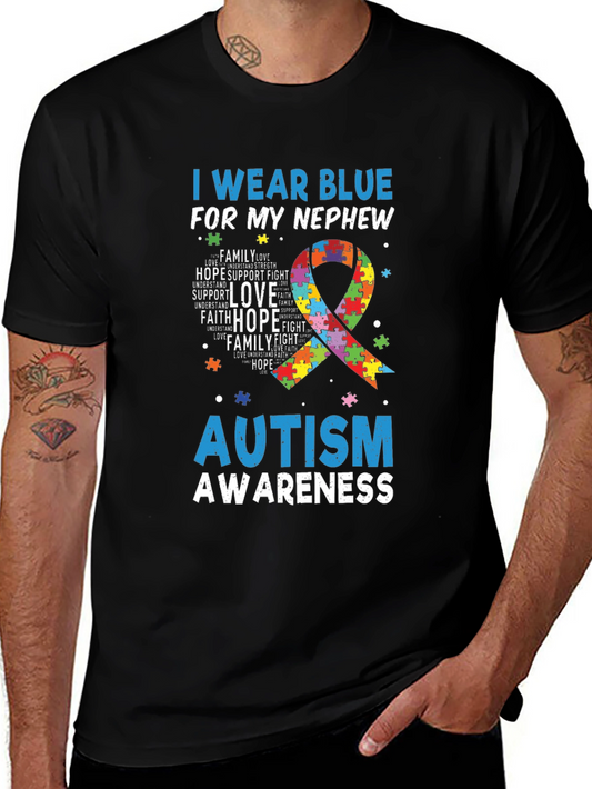 Autism Awareness Tee - I Wear Blue For My Nephew