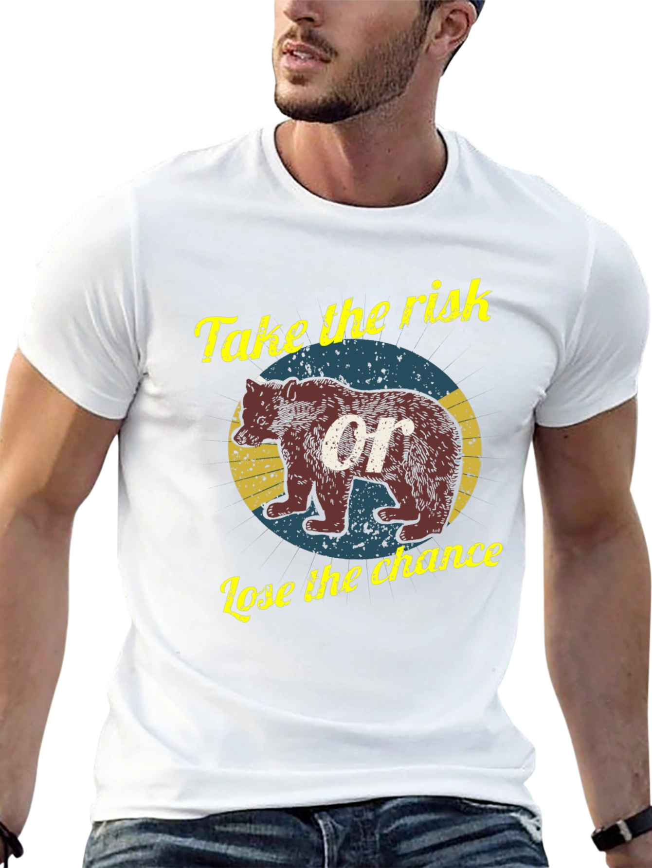 Risk Taker Graphic Tee - Bear Design