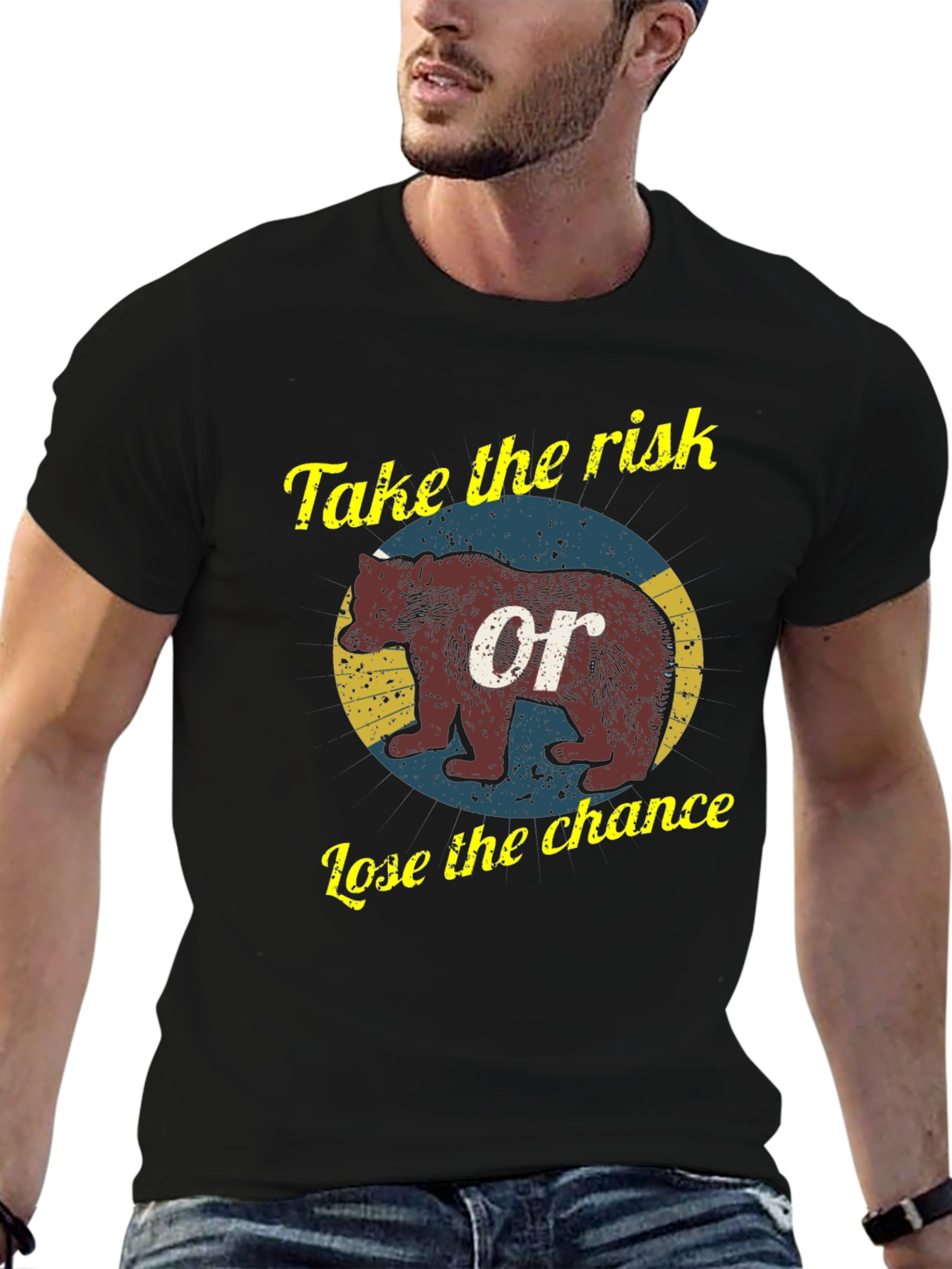 Risk Taker Graphic Tee - Bear Design