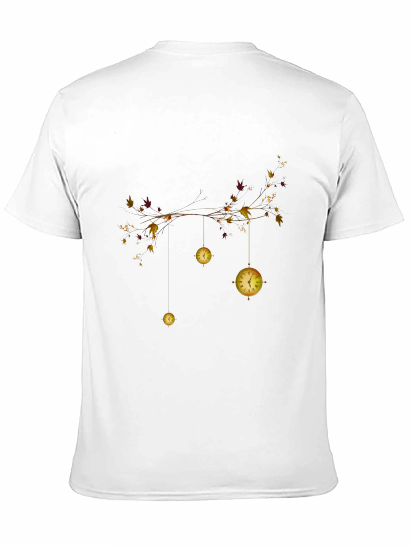 Whimsical Time Branch Black T-Shirt