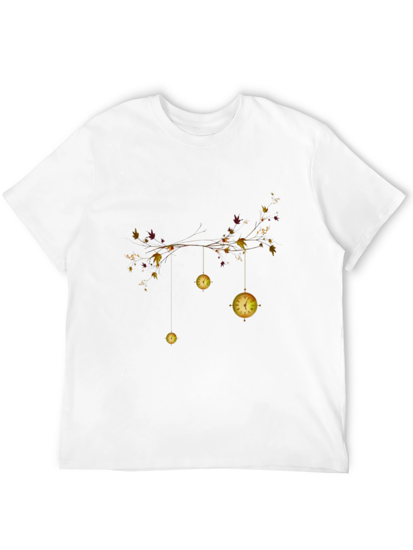 Whimsical Time Branch Black T-Shirt