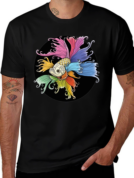 Colorful Betta Fish Graphic T-Shirt