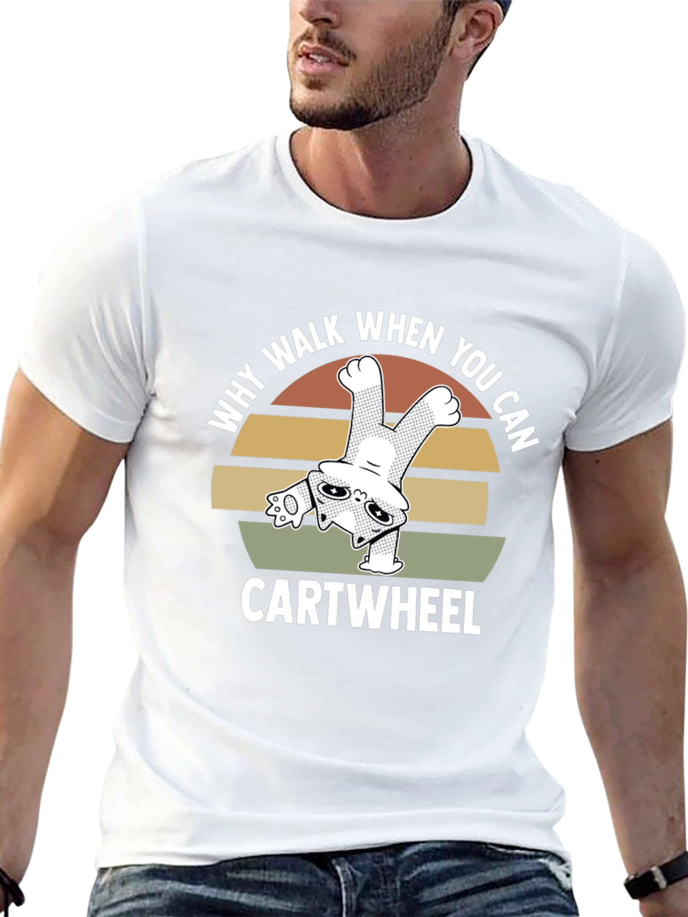 Why Walk When You Can Cartwheel Cat T-Shirt