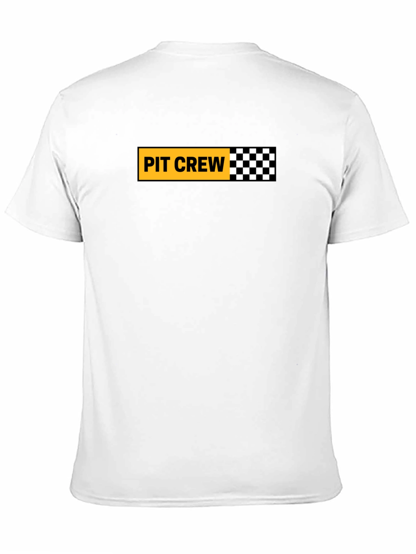 Pit Crew Checkered Flag Graphic Tee - Black