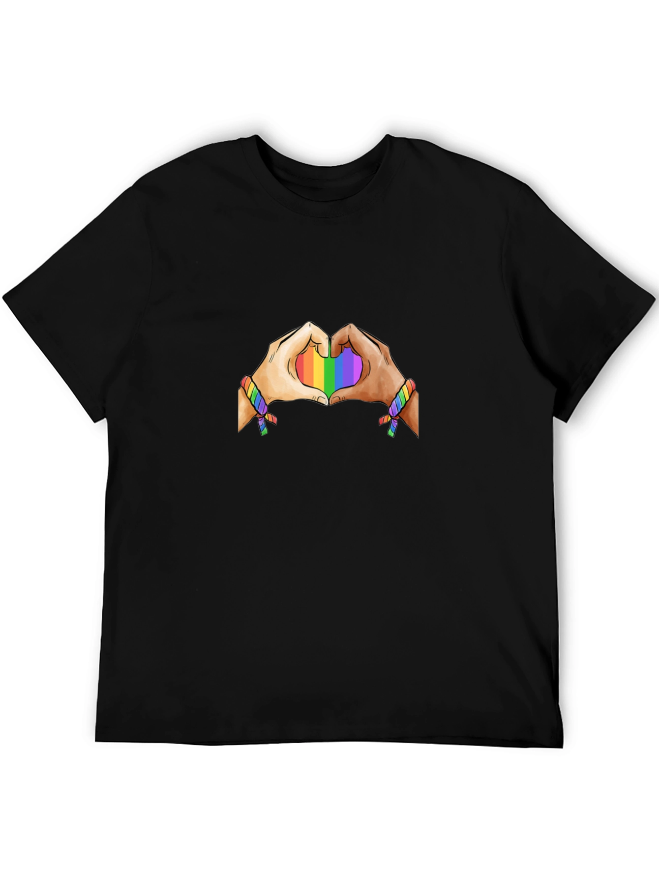 Pride Heart Hands T-Shirt - Black