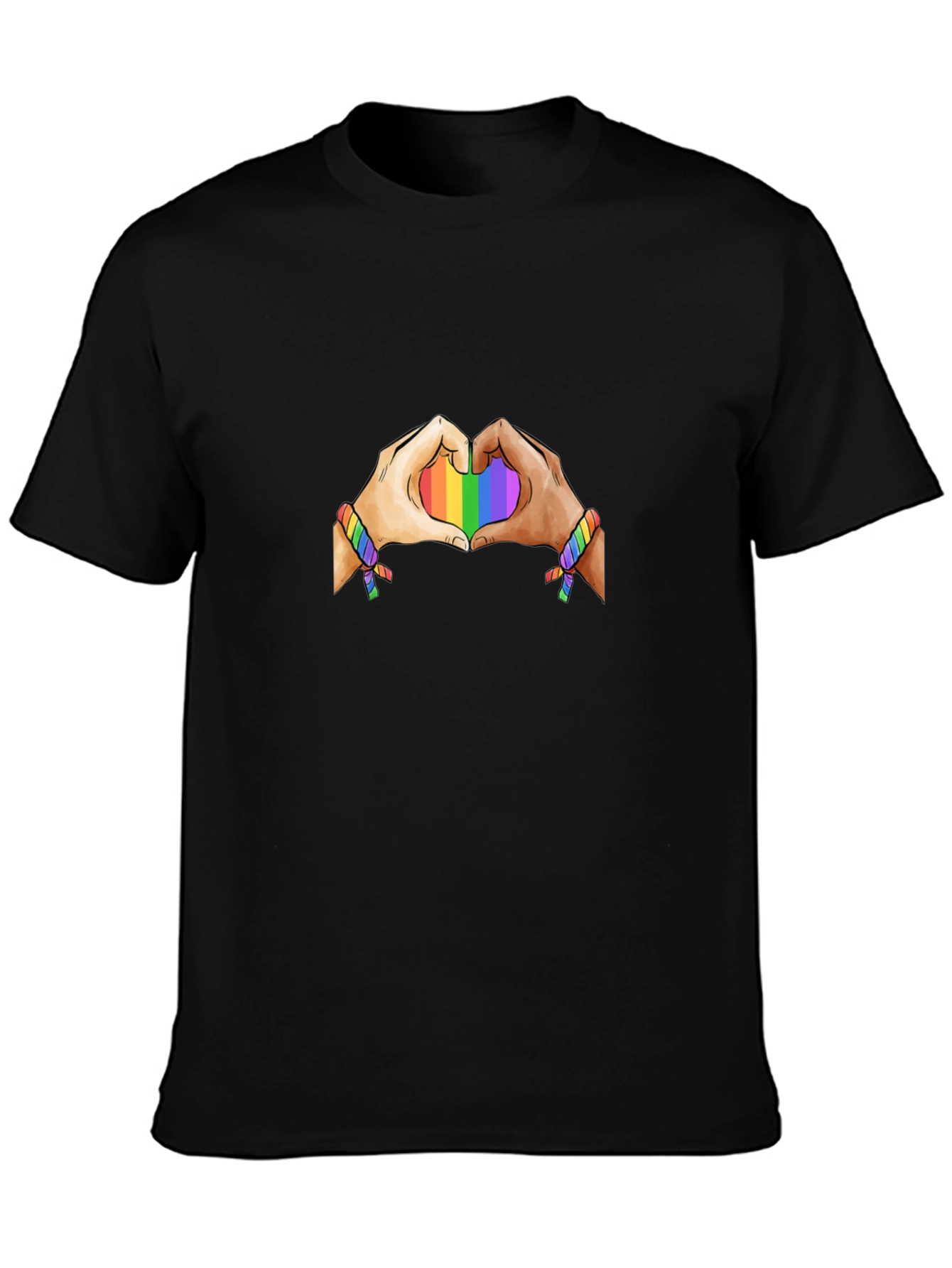 Pride Heart Hands T-Shirt - Black