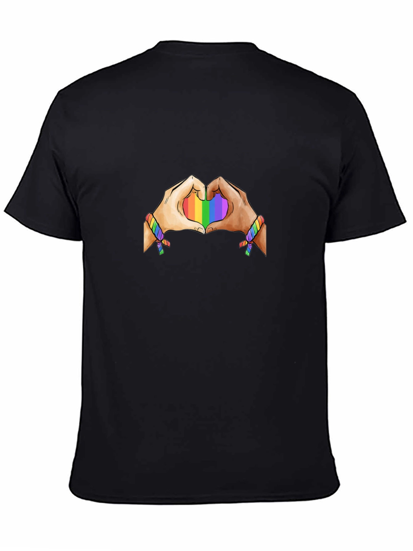 Pride Heart Hands T-Shirt - Black