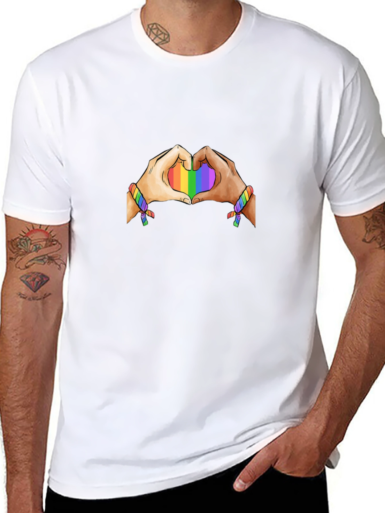 Pride Heart Hands T-Shirt - Black