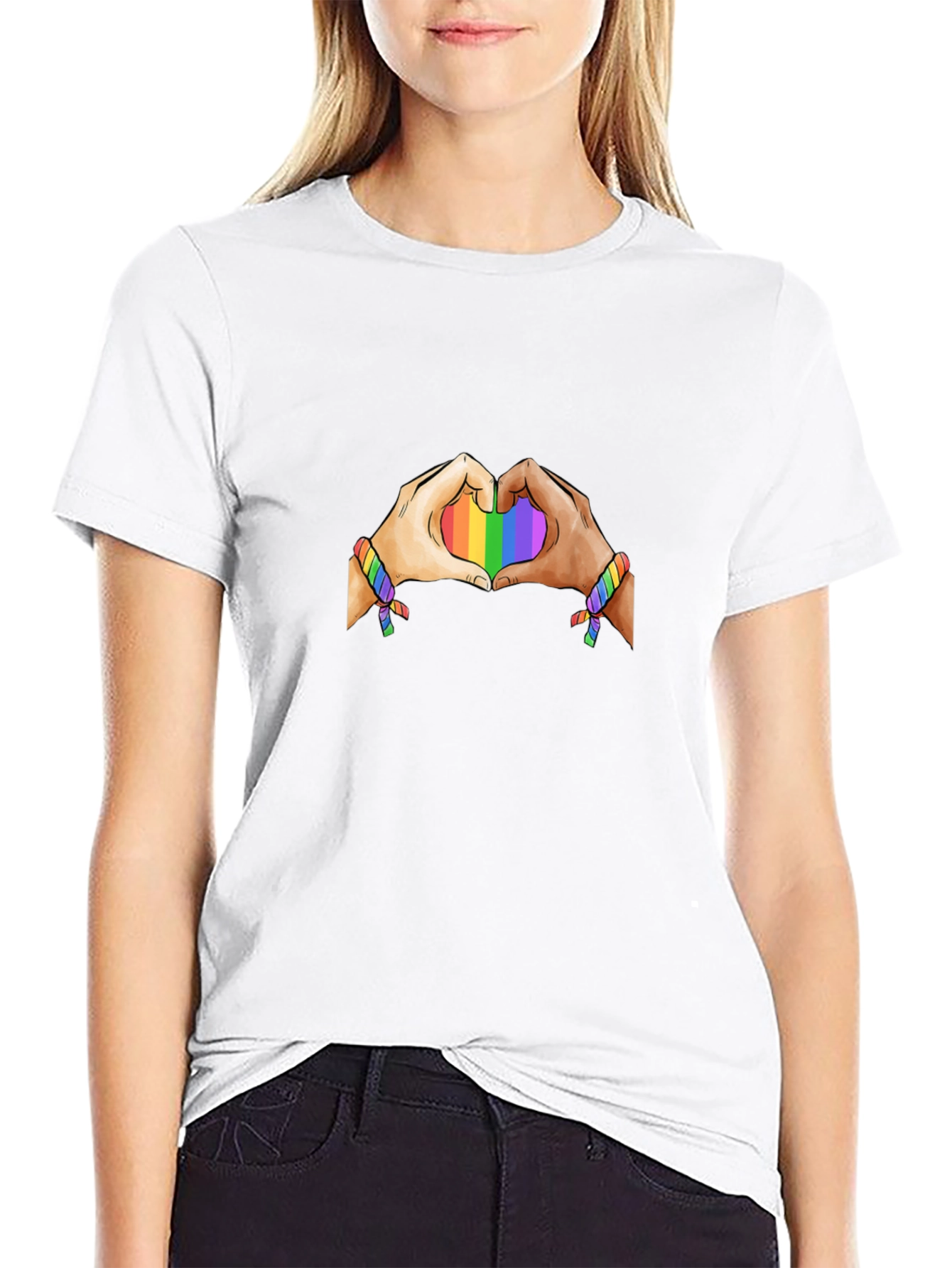 Pride Heart Hands T-Shirt - Black
